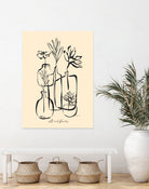 Pots And Flowers by Ralu S on GIANT ART - flowers and plants botanical line art