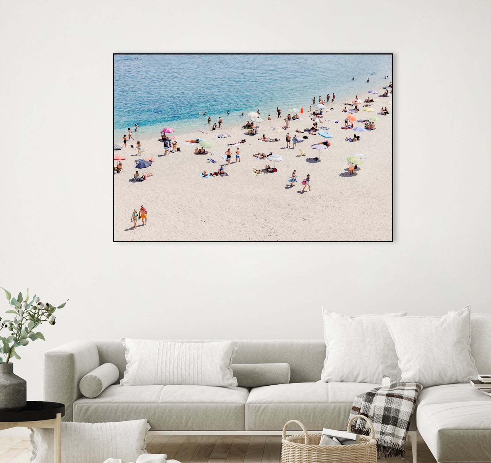 Tropea beach in the Summer by Photolovers on GIANT ART - umbrella photography umbrella