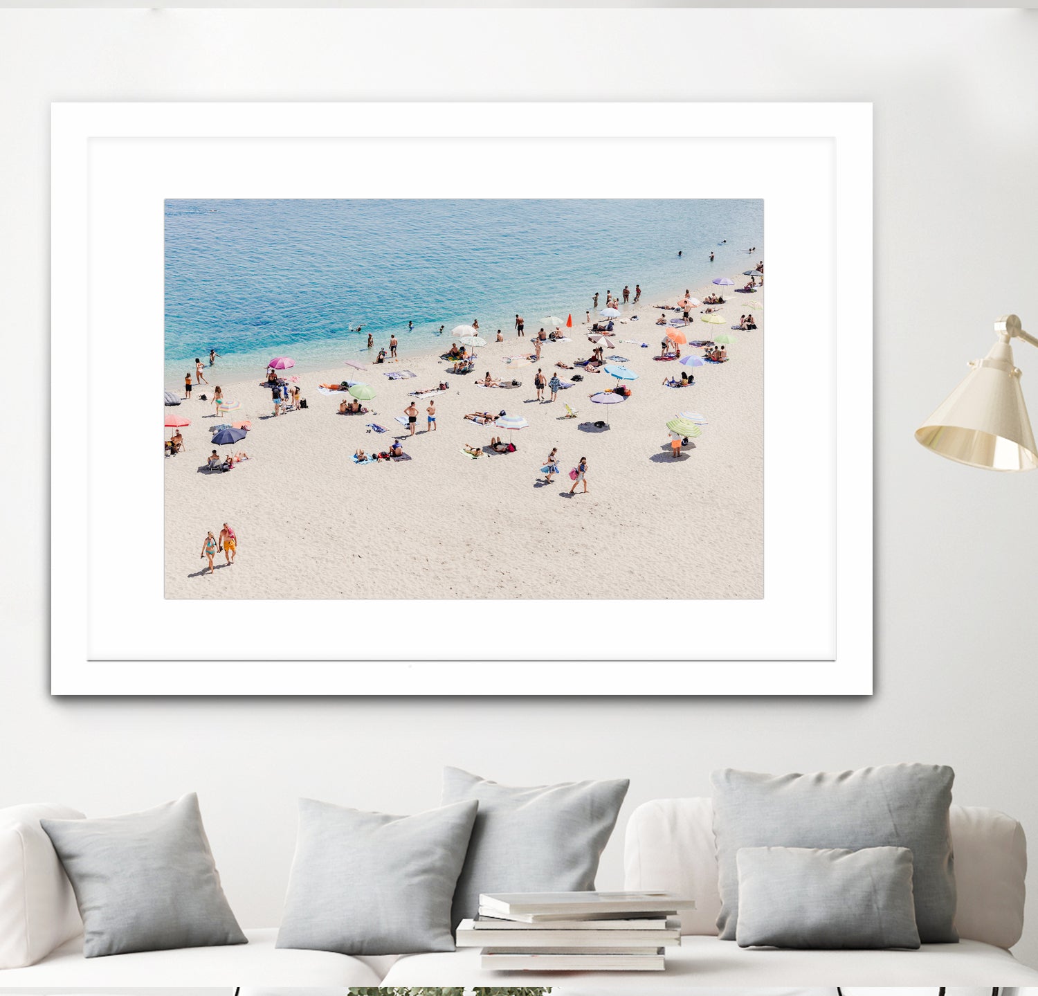 Tropea beach in the Summer by Photolovers on GIANT ART - umbrella photography umbrella