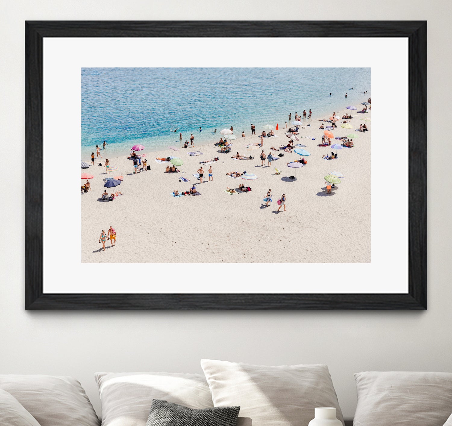 Tropea beach in the Summer by Photolovers on GIANT ART - umbrella photography umbrella
