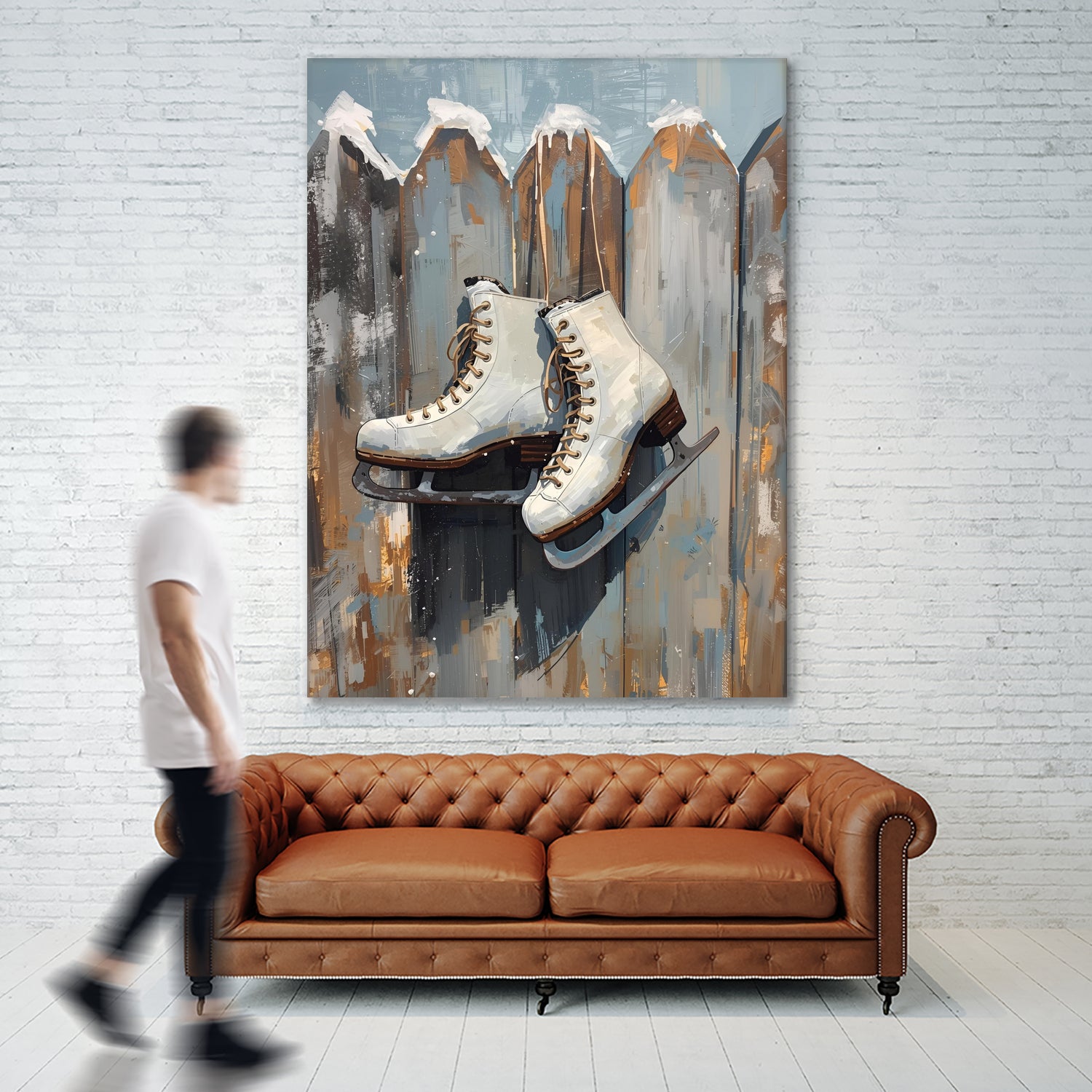 Schlittschuhe am Zaun by Ohkimiko on GIANT ART - schlittschuhe