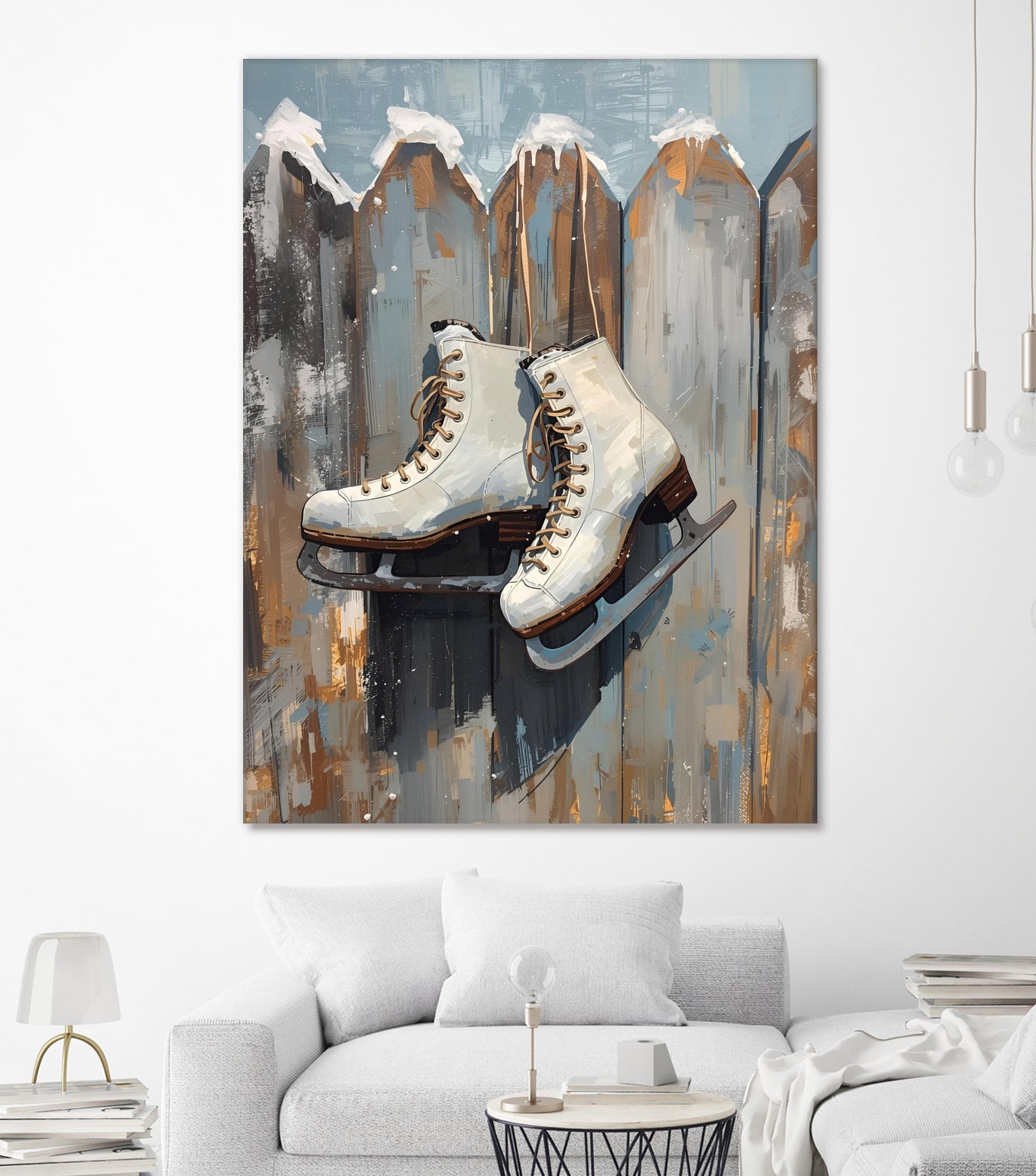 Schlittschuhe am Zaun by Ohkimiko on GIANT ART - schlittschuhe
