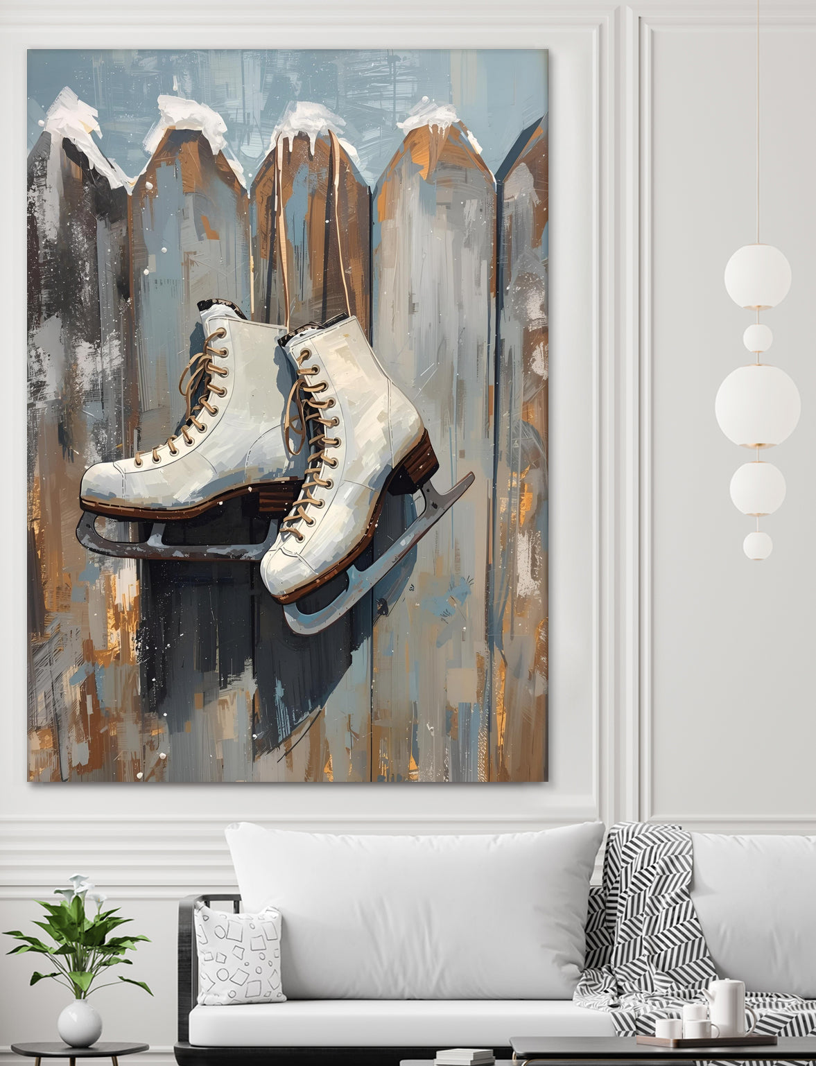 Schlittschuhe am Zaun by Ohkimiko on GIANT ART - schlittschuhe