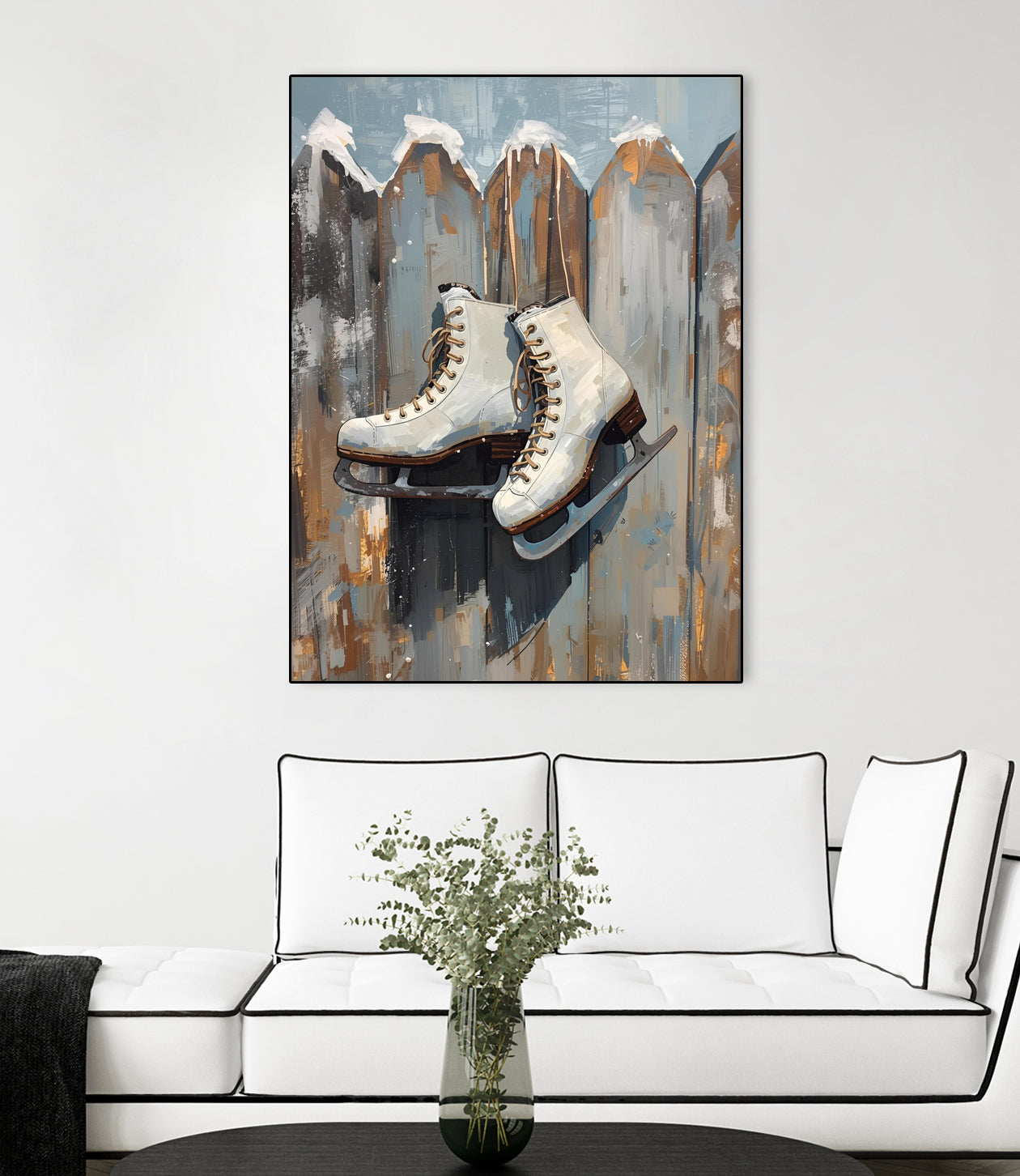 Schlittschuhe am Zaun by Ohkimiko on GIANT ART - schlittschuhe