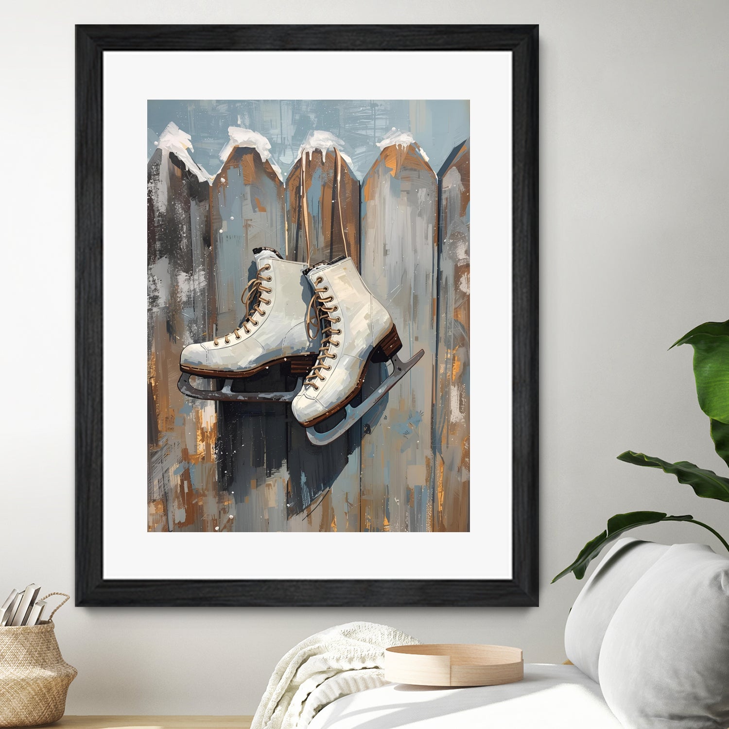 Schlittschuhe am Zaun by Ohkimiko on GIANT ART - schlittschuhe