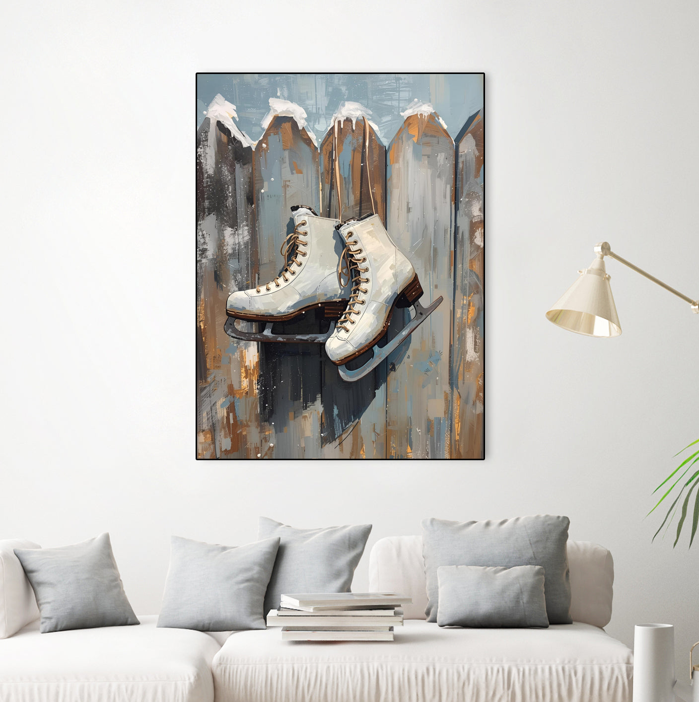 Schlittschuhe am Zaun by Ohkimiko on GIANT ART - schlittschuhe