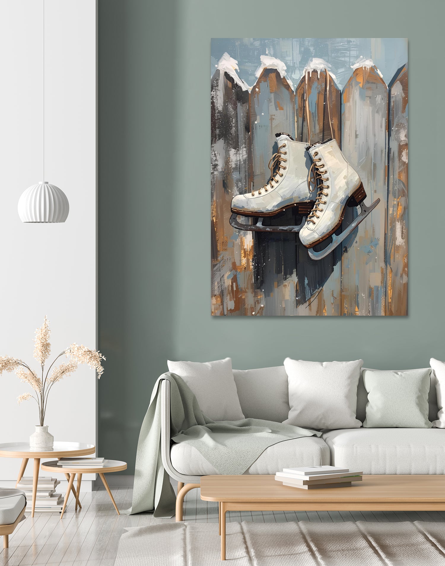 Schlittschuhe am Zaun by Ohkimiko on GIANT ART - schlittschuhe