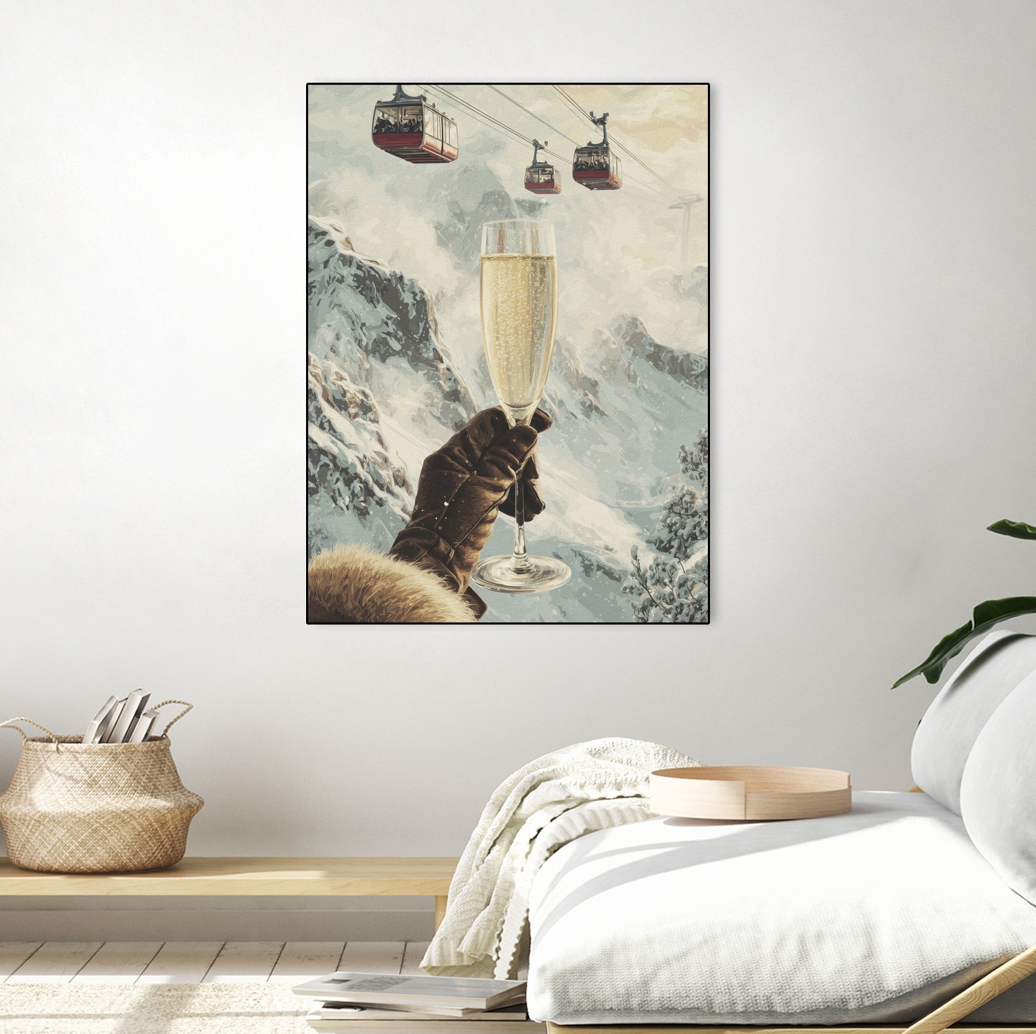 Bubbly Skiing by Andreas Magnusson on GIANT ART - figurative champagne