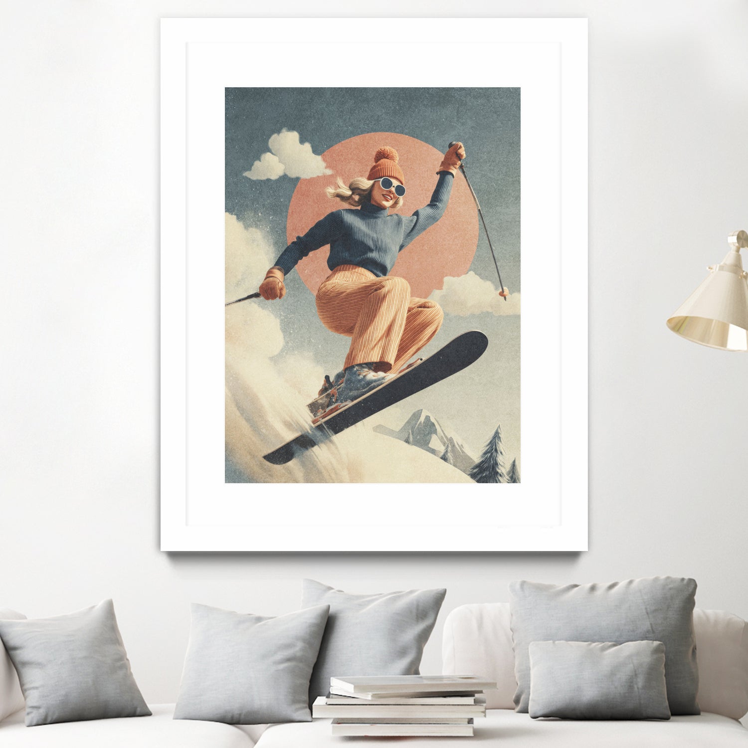 Skiing Adventure by Emel Tunaboylu on GIANT ART - skiing25