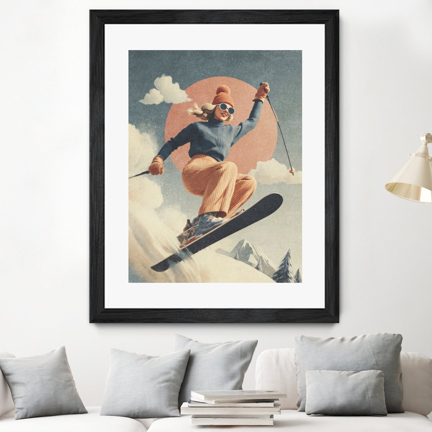 Skiing Adventure by Emel Tunaboylu on GIANT ART - skiing25