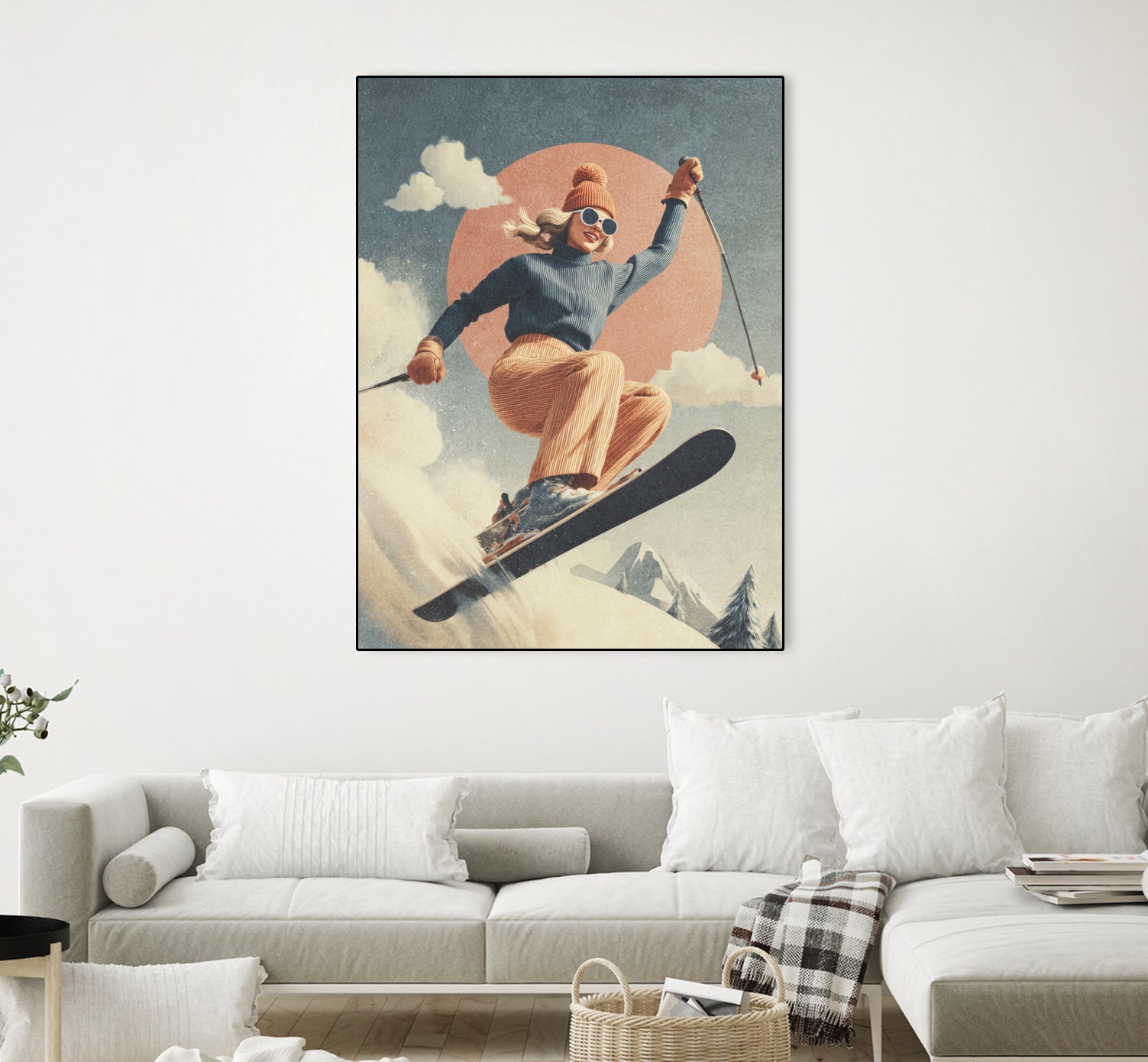 Skiing Adventure by Emel Tunaboylu on GIANT ART - skiing25