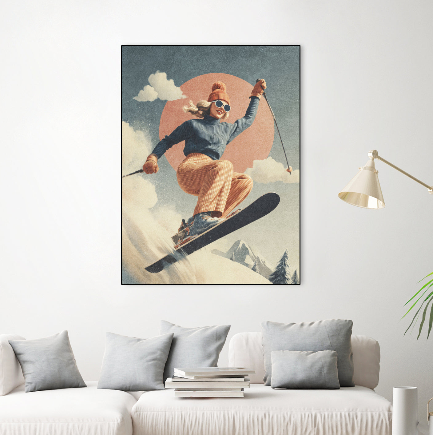Skiing Adventure by Emel Tunaboylu on GIANT ART - skiing25