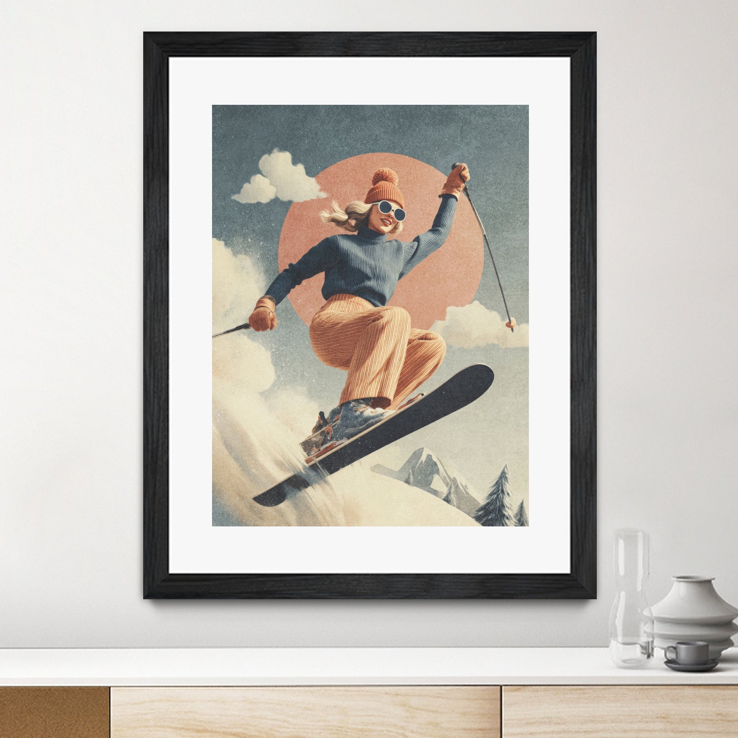 Skiing Adventure by Emel Tunaboylu on GIANT ART - skiing25