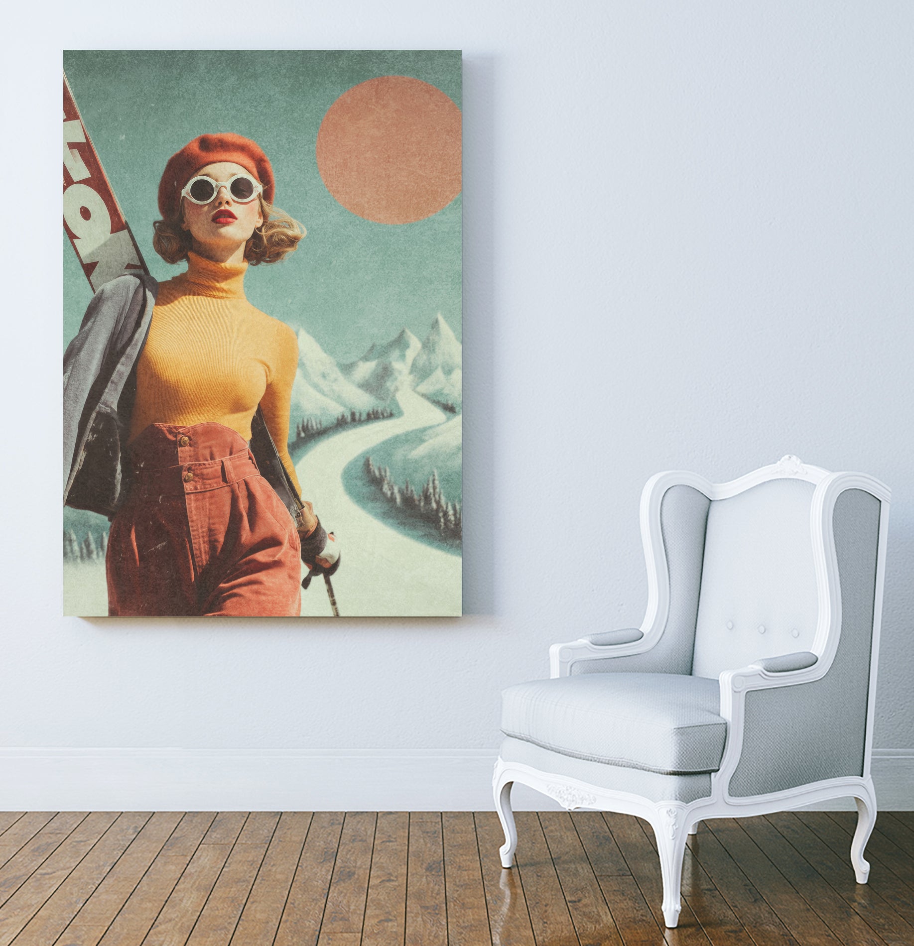 Skiing Adventure by Emel Tunaboylu on GIANT ART - skiing25