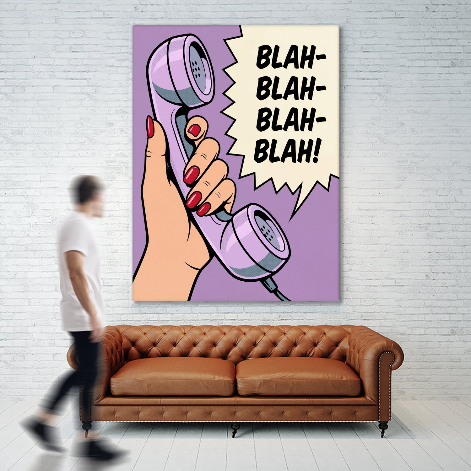 Blah Blah Blah by Andreas Magnusson on GIANT ART - illustration telephone