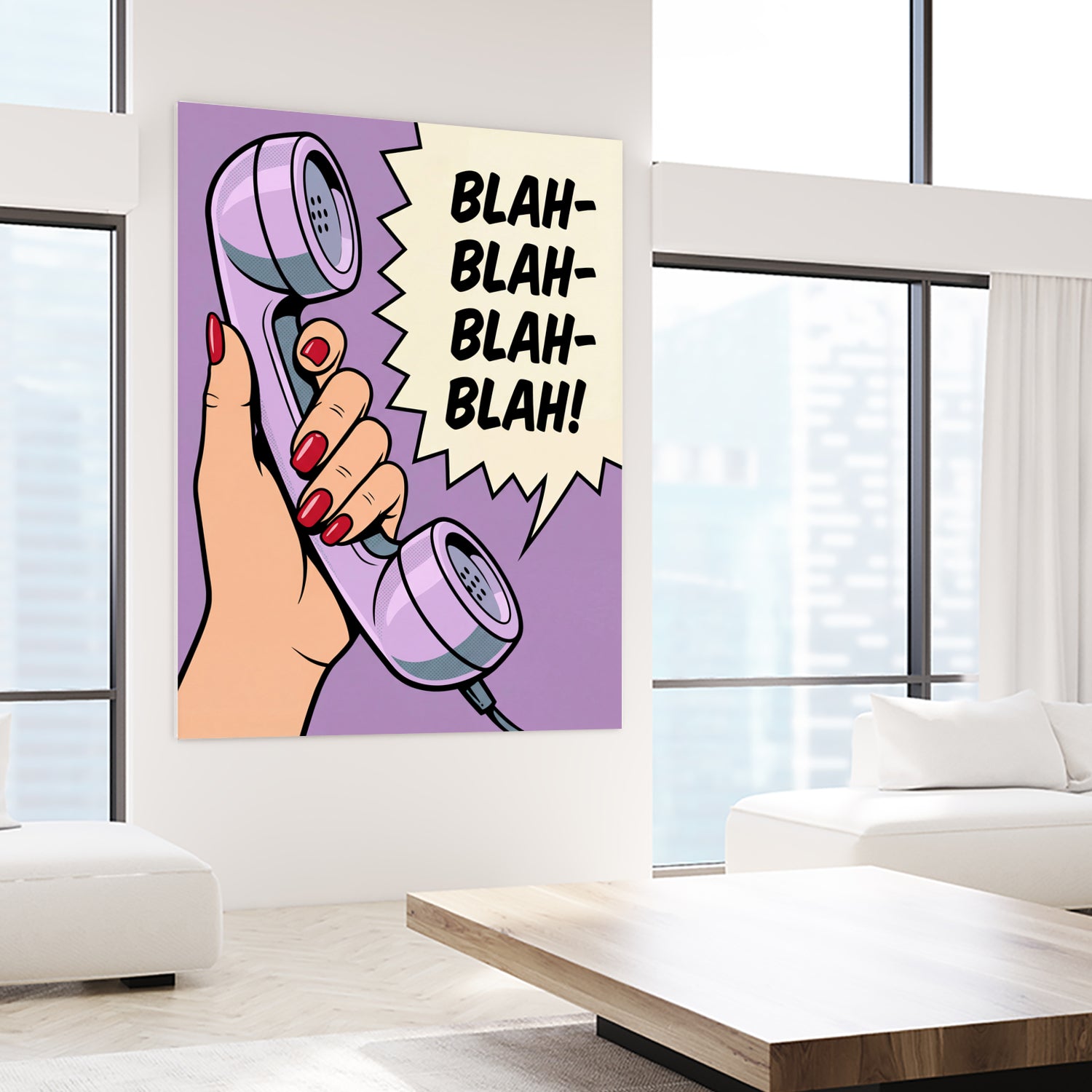 Blah Blah Blah by Andreas Magnusson on GIANT ART - illustration telephone