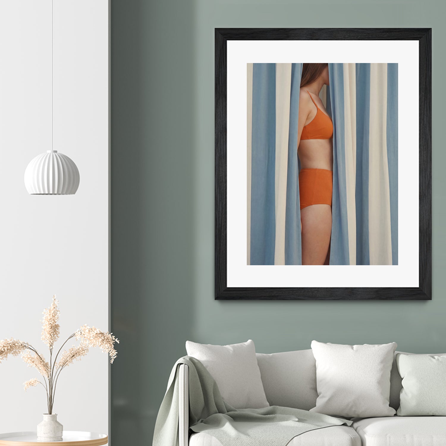 Behind the Curtains by Andreas Magnusson on GIANT ART - illustration woman