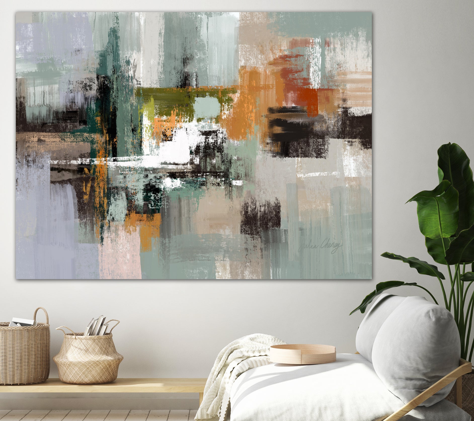 Green by Sage Rust on GIANT ART - cheney black abstract julia cheney