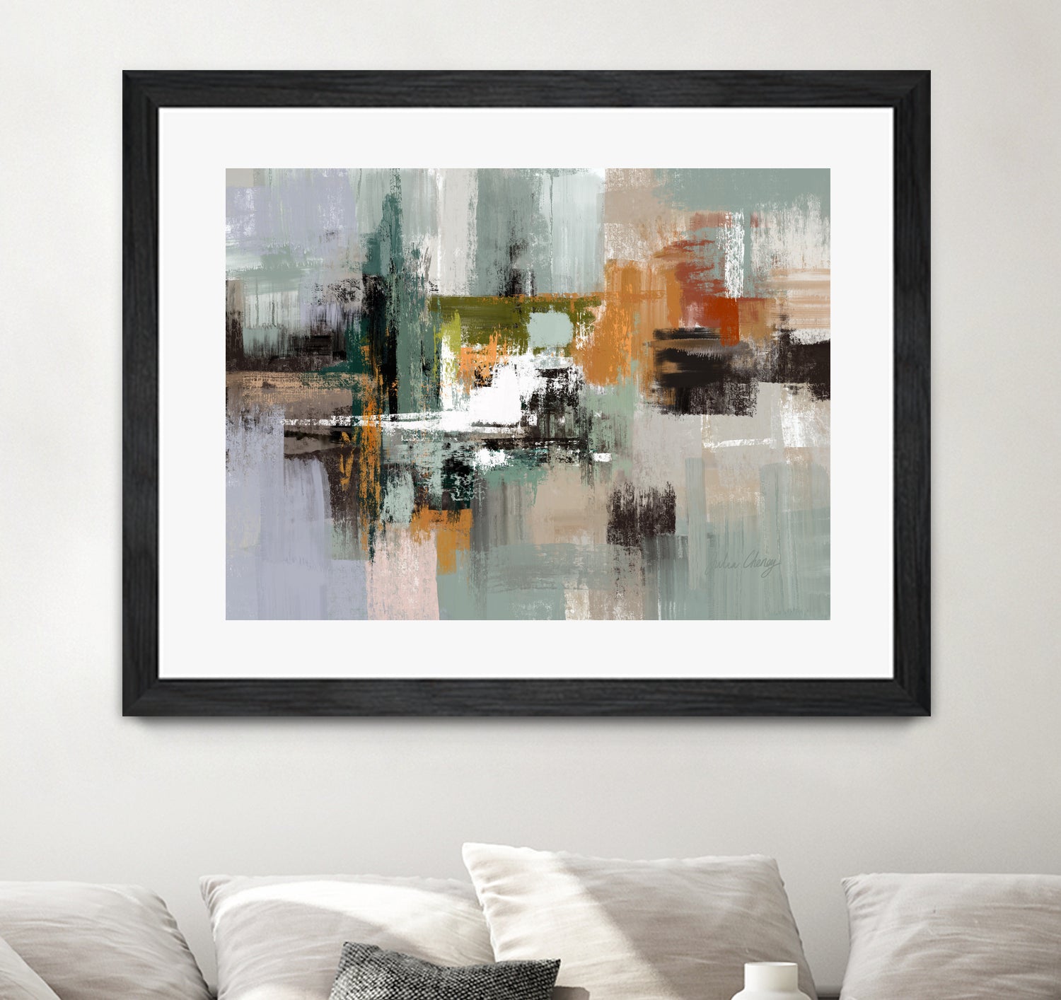 Green by Sage Rust on GIANT ART - cheney black abstract julia cheney