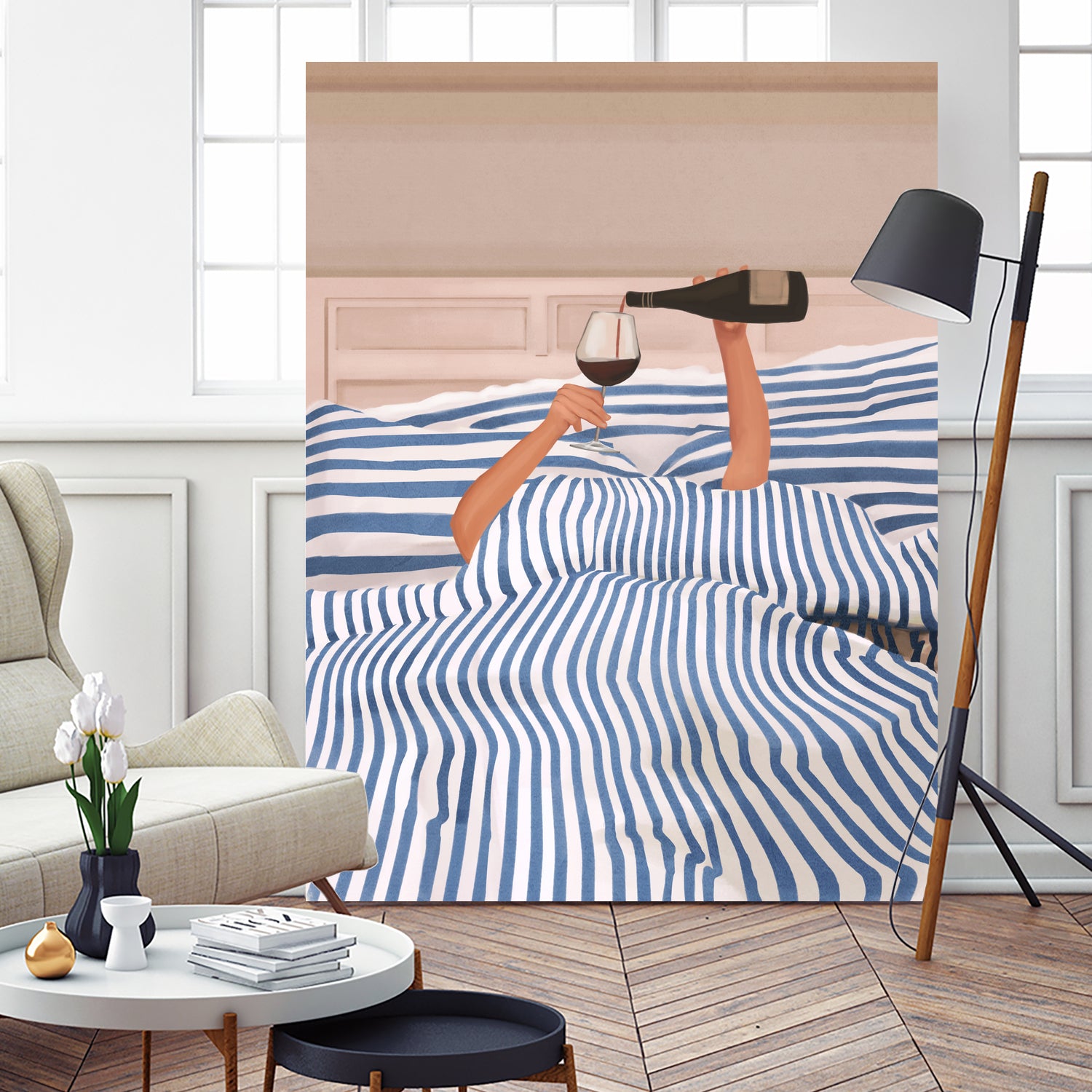 Morning Wine 3 by Flow Line on GIANT ART - illustration woman