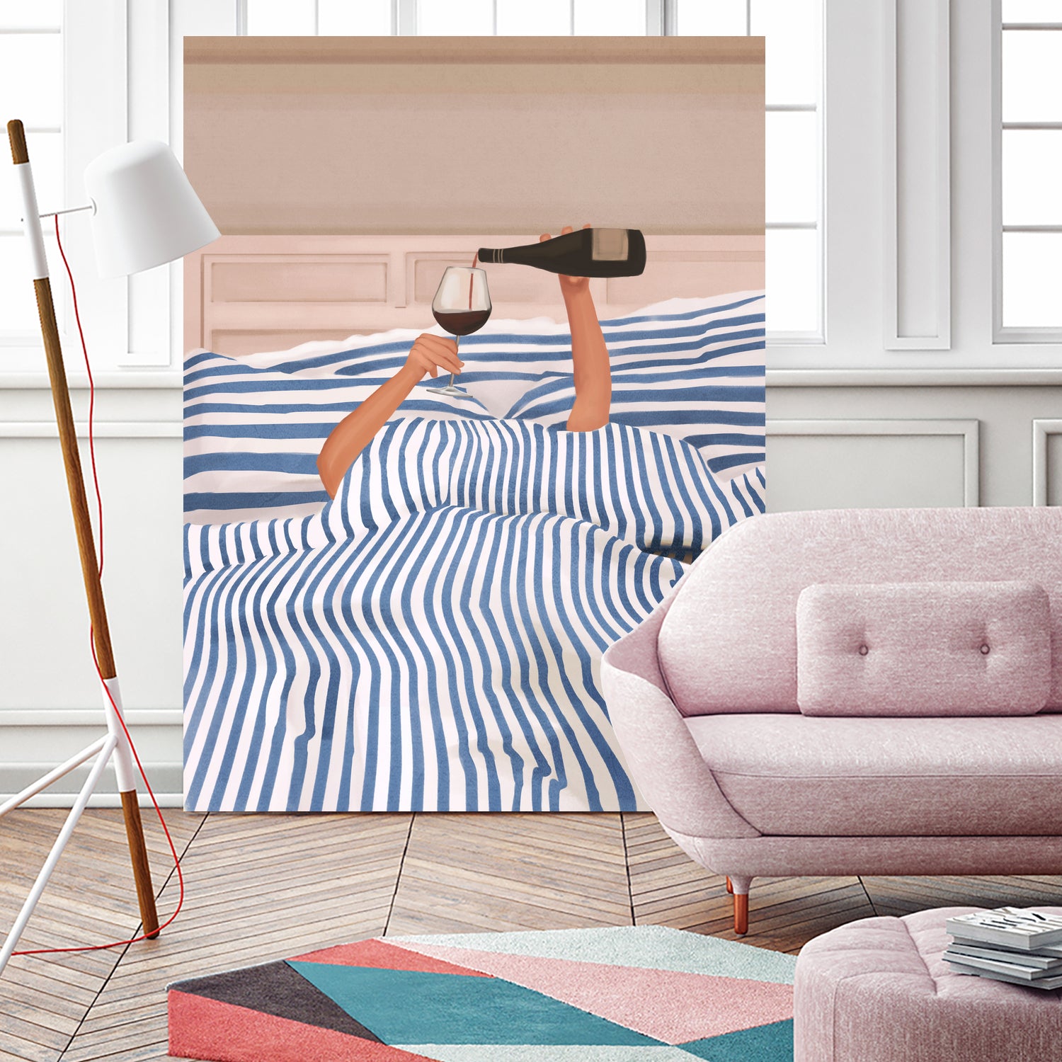 Morning Wine 3 by Flow Line on GIANT ART - illustration woman