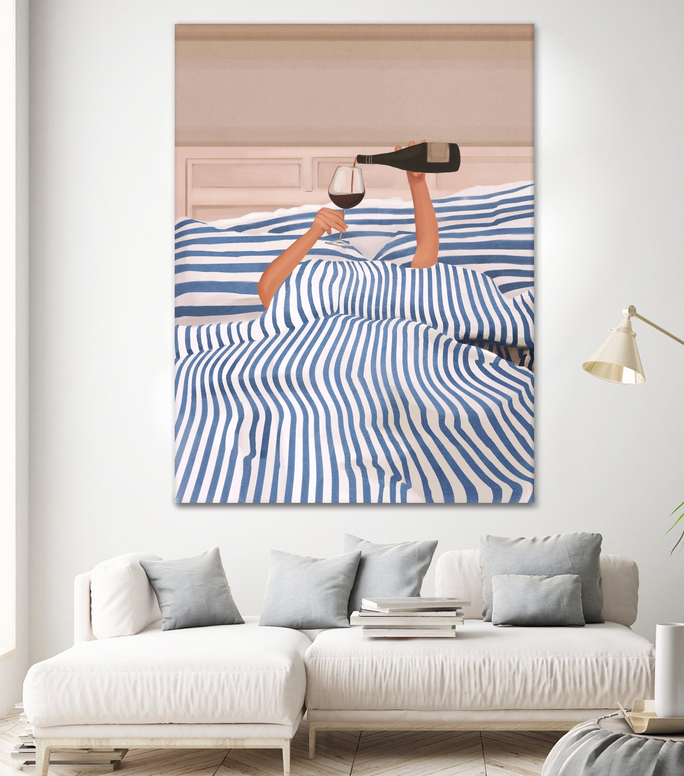 Morning Wine 3 by Flow Line on GIANT ART - illustration woman