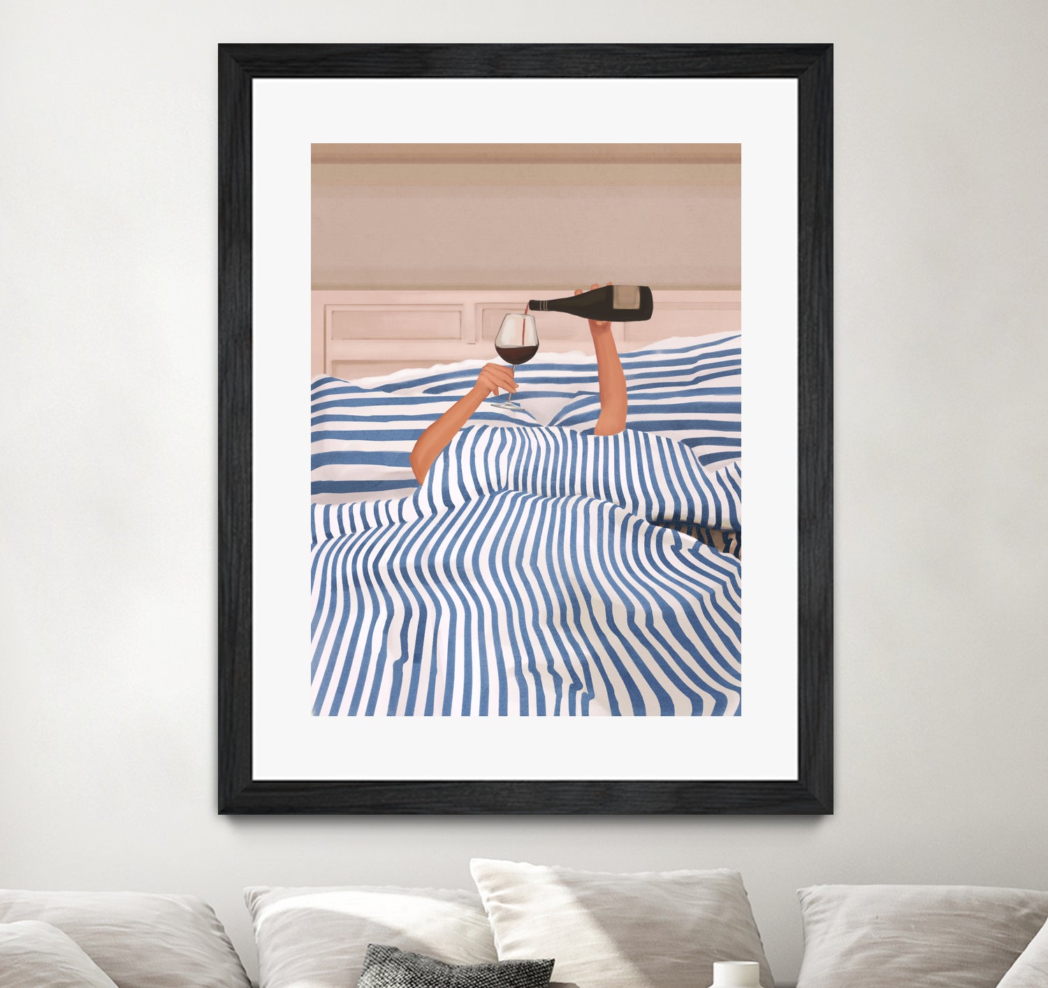 Morning Wine 3 by Flow Line on GIANT ART - illustration woman