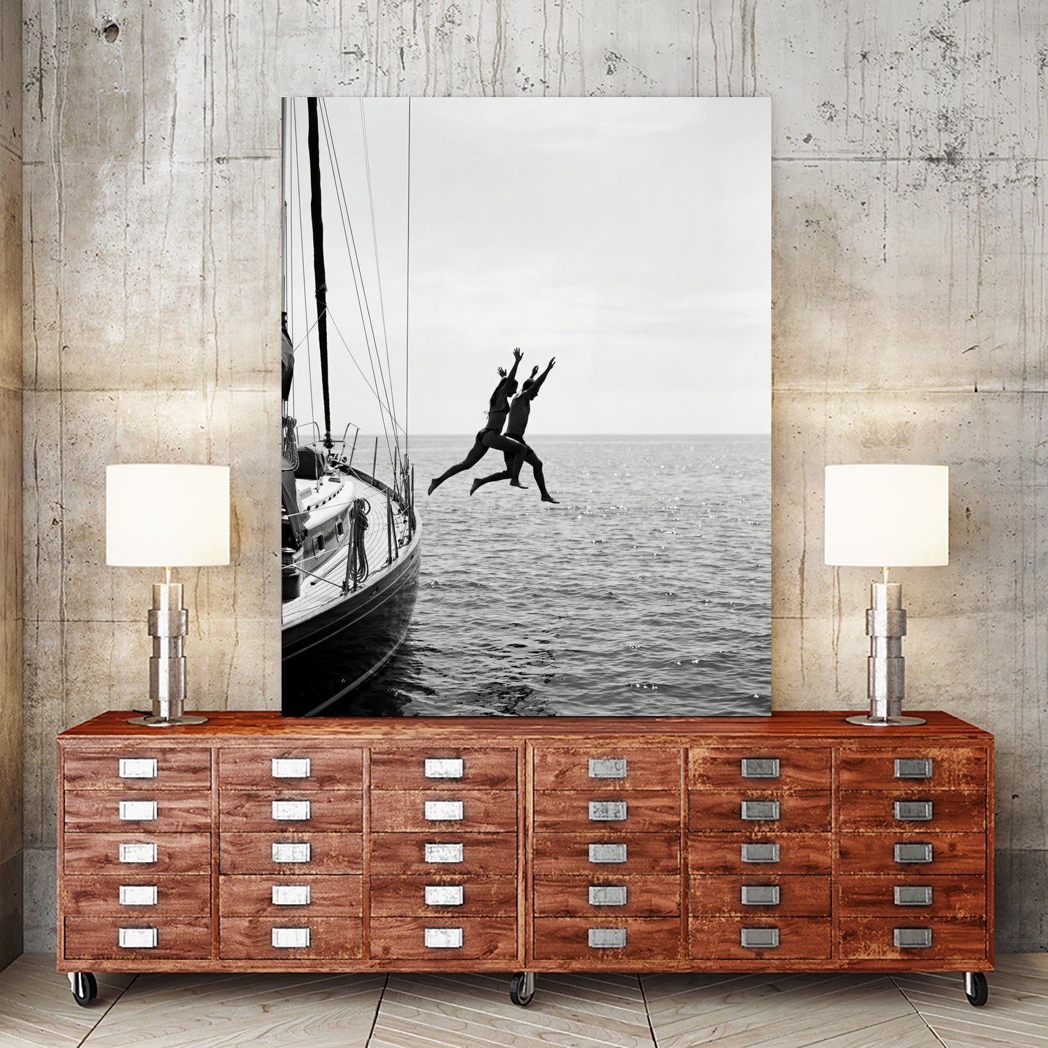 Jumping From a Boat by Andreas Magnusson on GIANT ART - photography boat