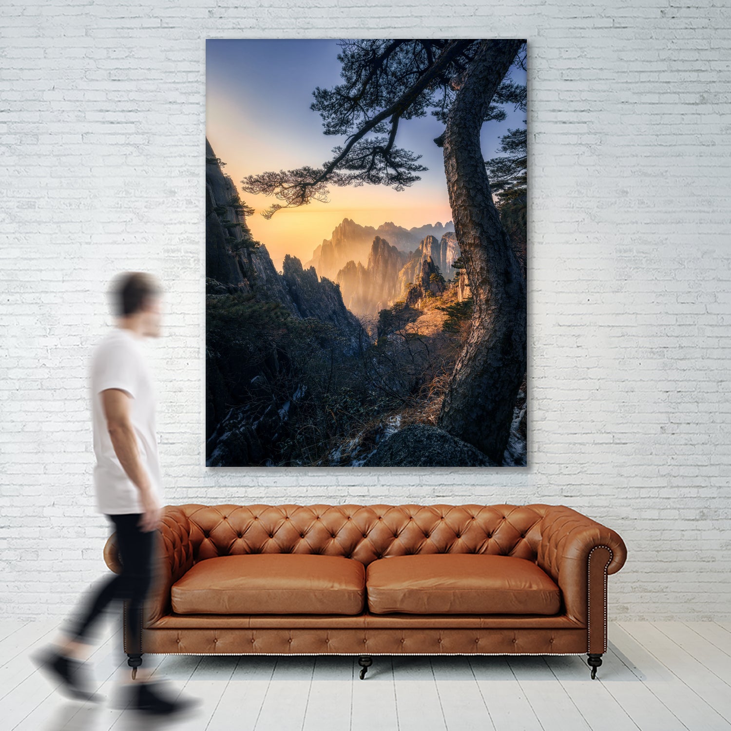 Forests towering over endless mountains by Yuan Cui on GIANT ART - photography