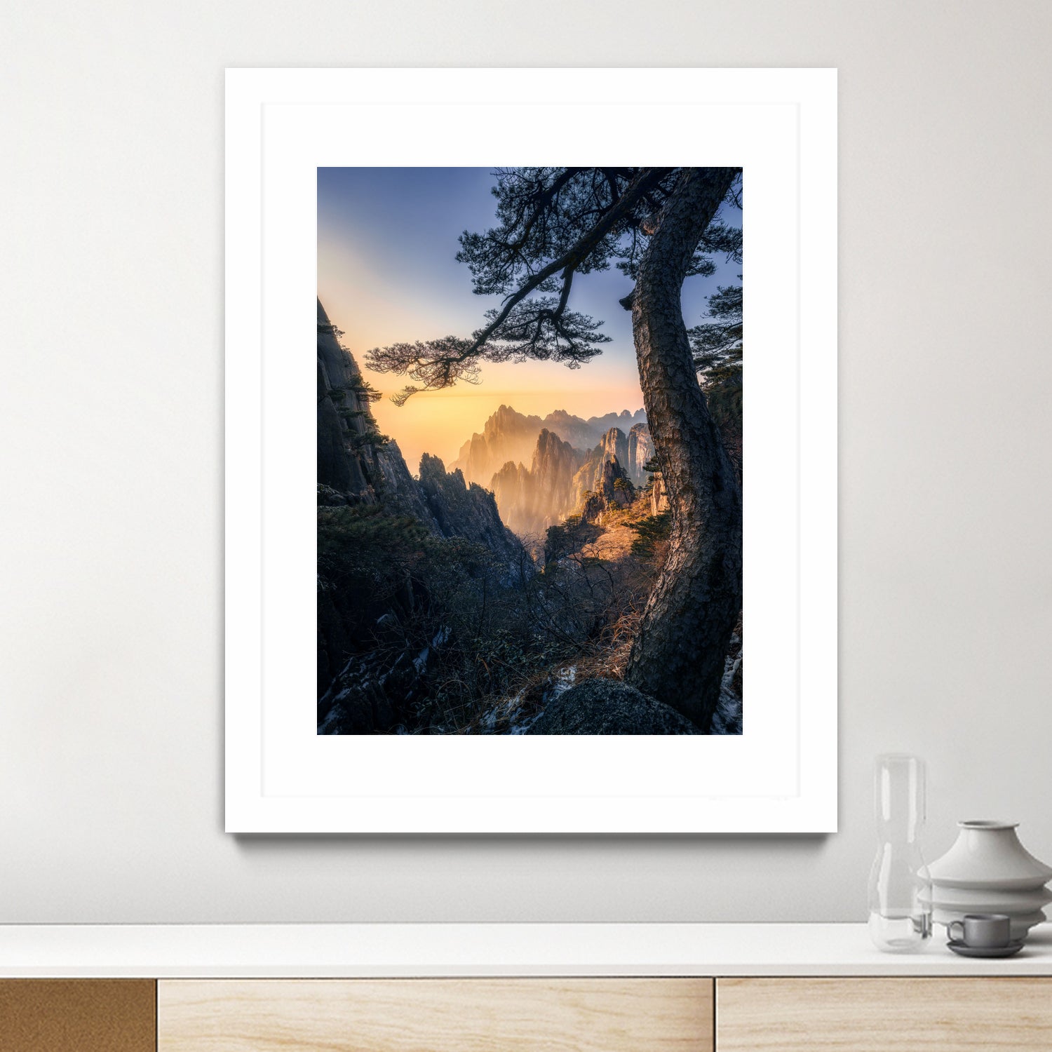 Forests towering over endless mountains by Yuan Cui on GIANT ART - photography