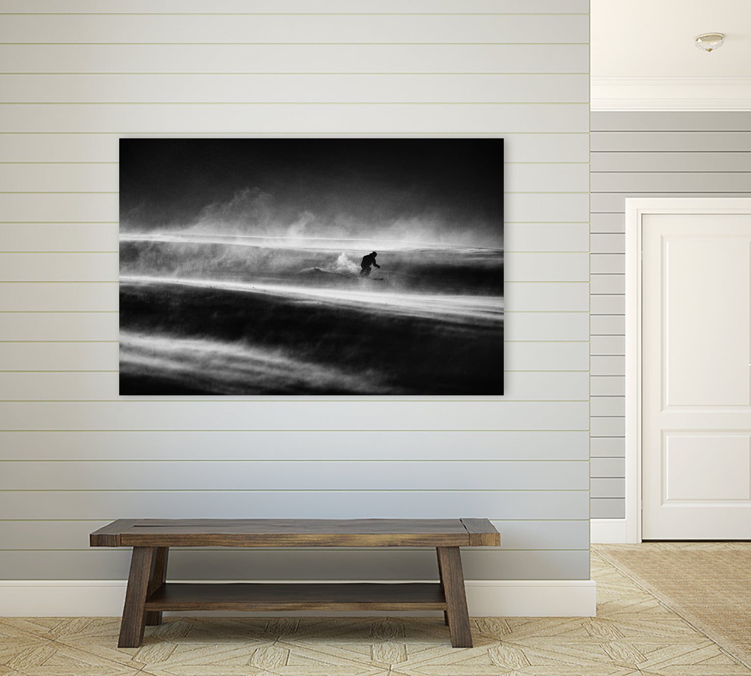 Race against the time and wind by Peter on GIANT ART - photography skier