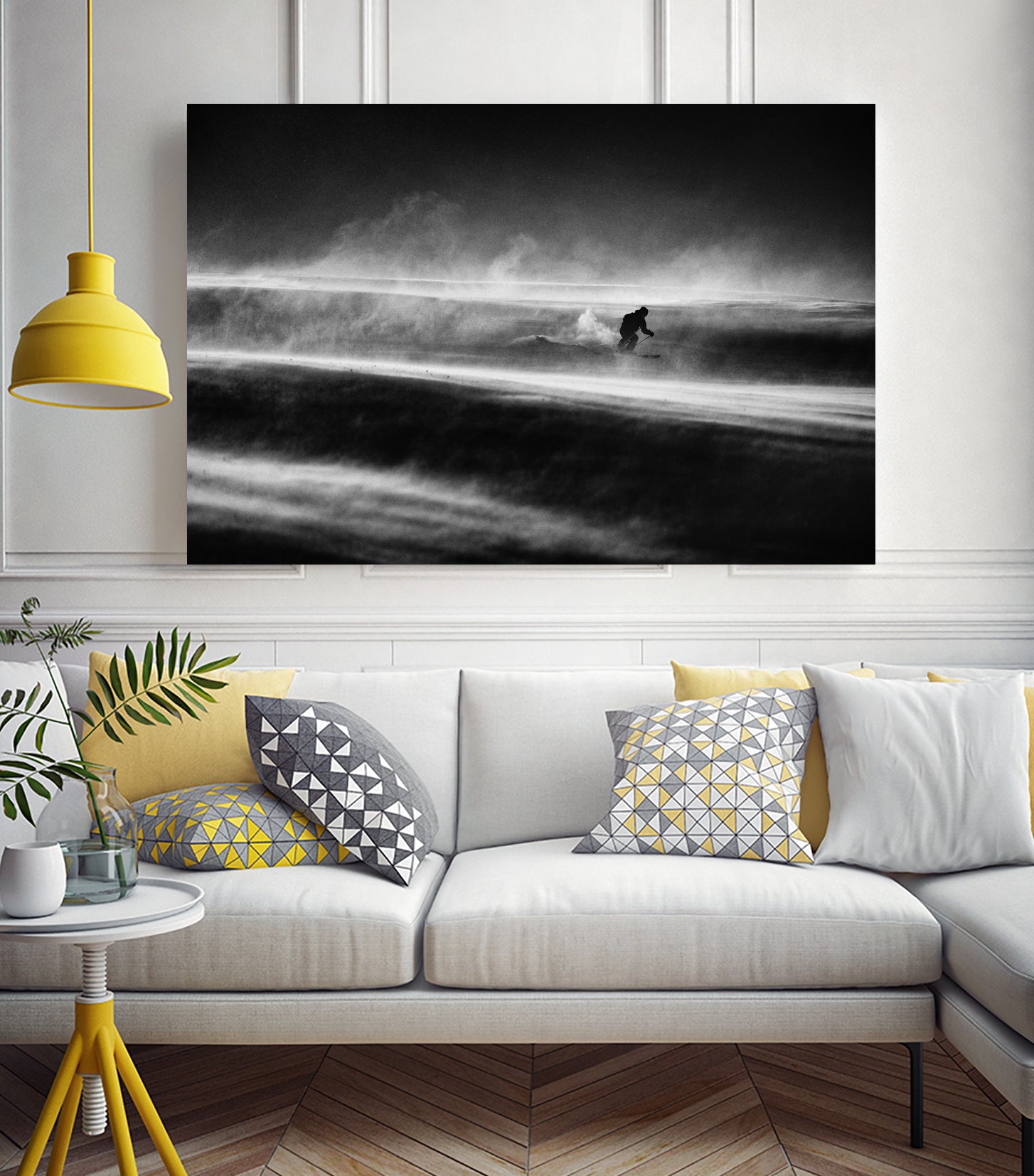 Race against the time and wind by Peter on GIANT ART - photography skier