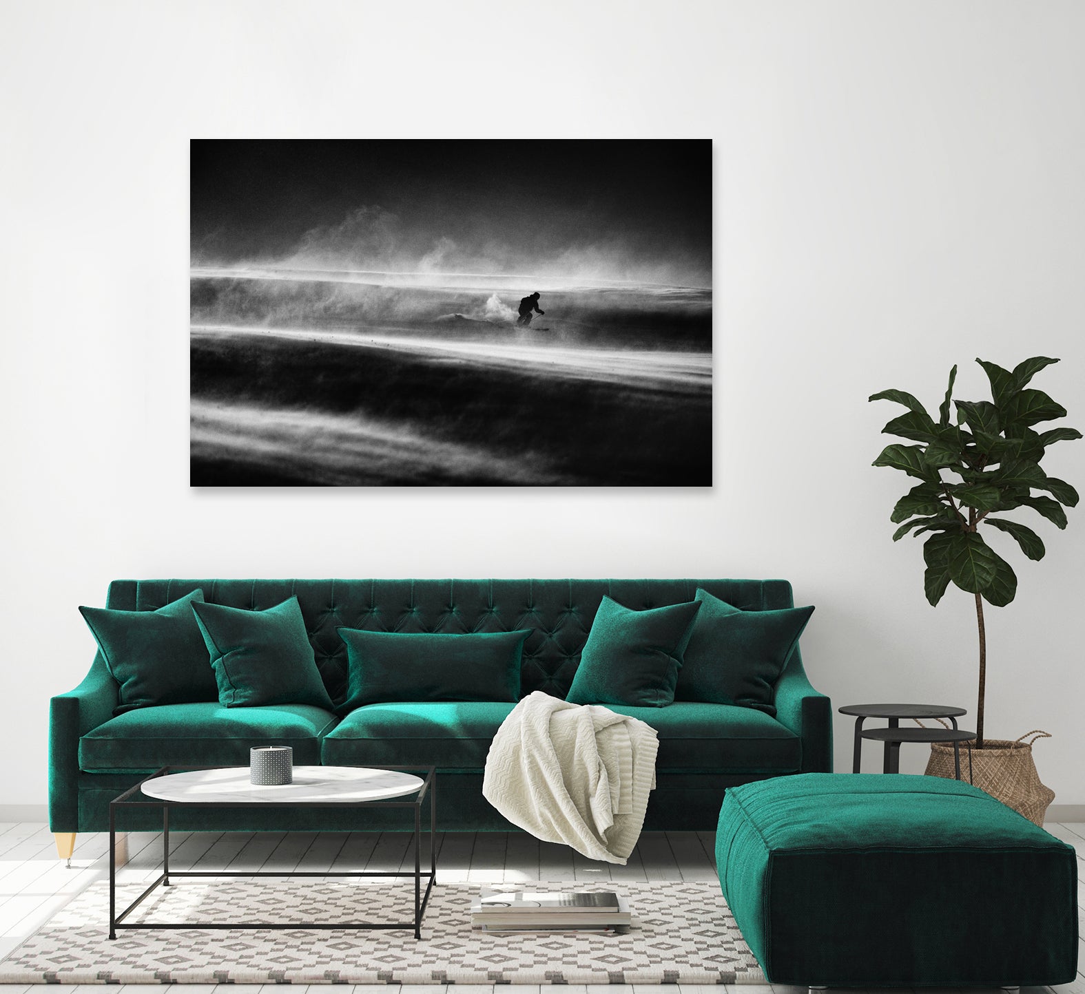 Race against the time and wind by Peter on GIANT ART - photography skier