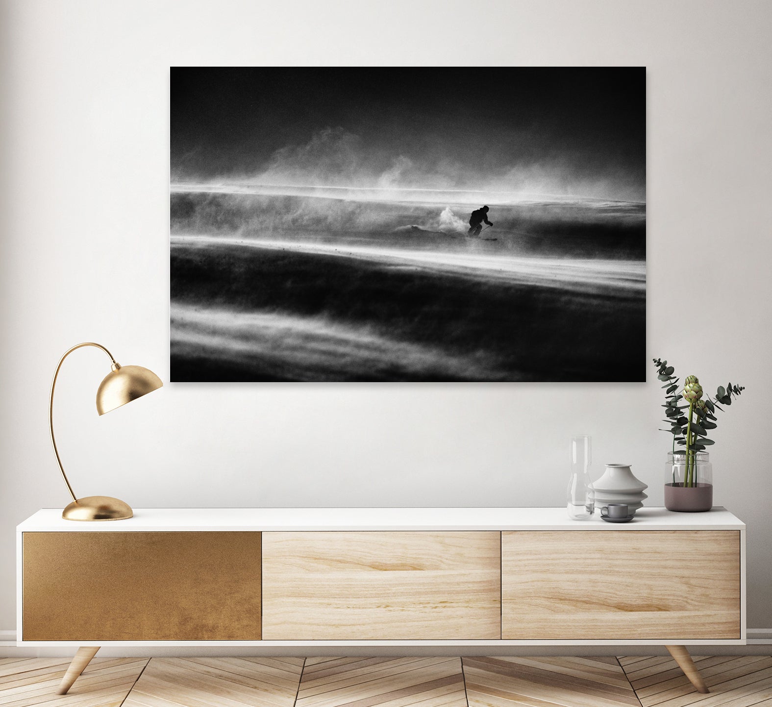 Race against the time and wind by Peter on GIANT ART - photography skier
