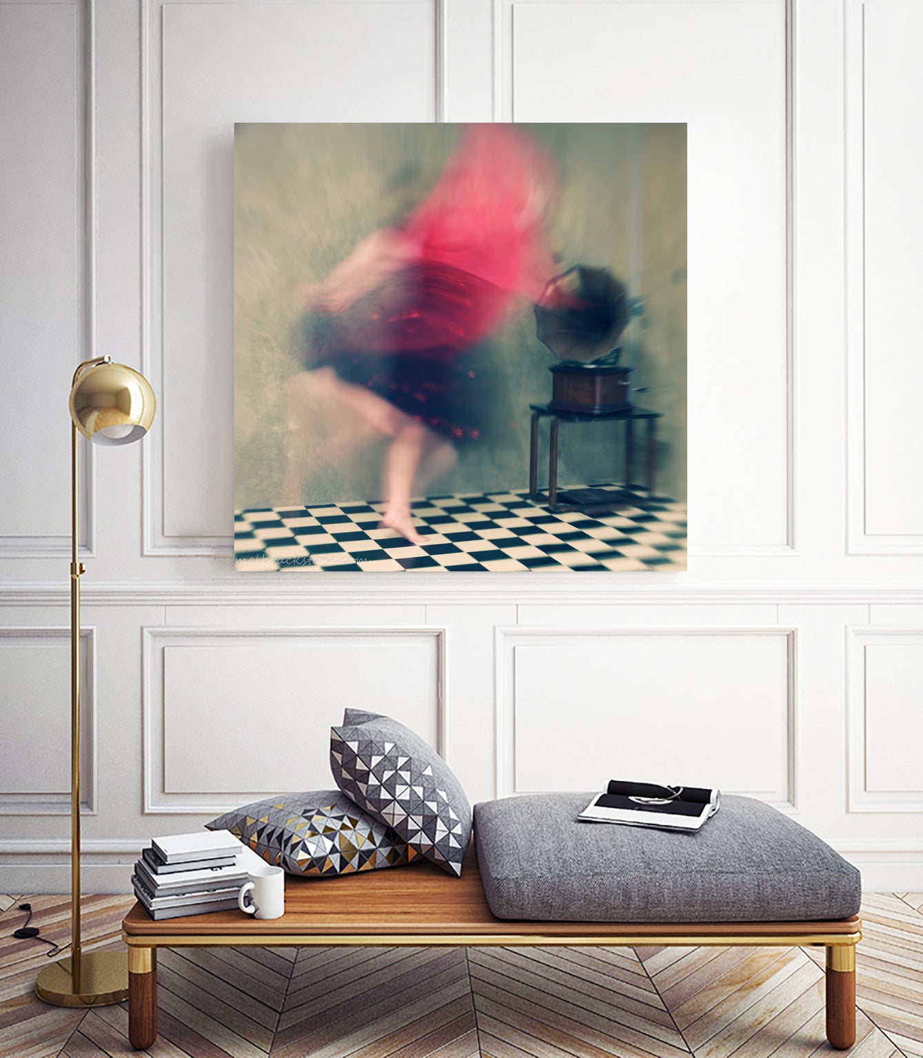 Hop skip and jump by Mel on GIANT ART - abstract woman