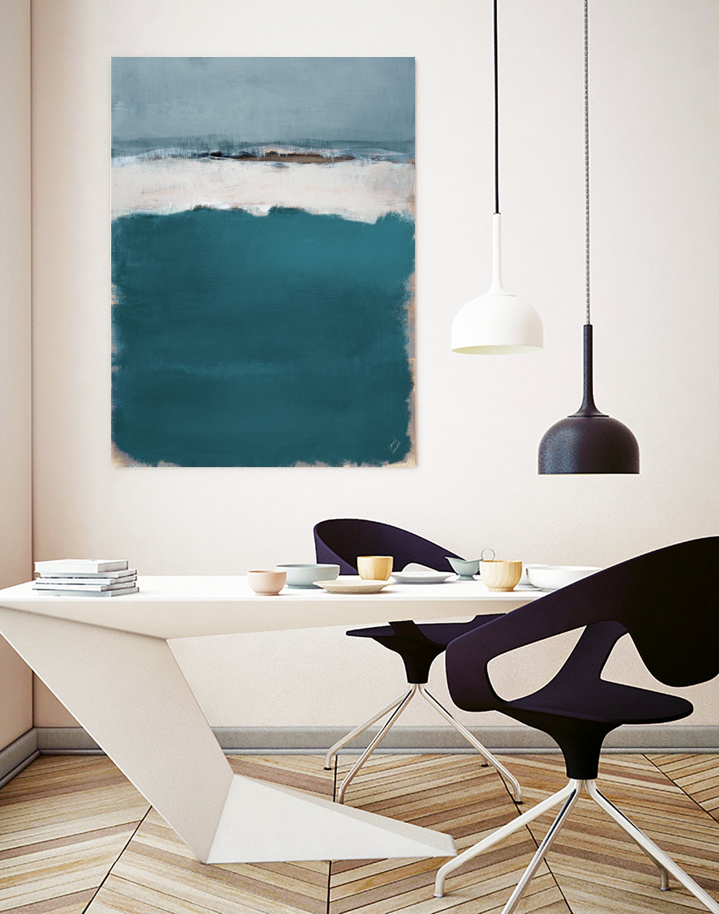 Deep Blue Sea Abstract by Lanie Loreth on GIANT ART - abstract deep