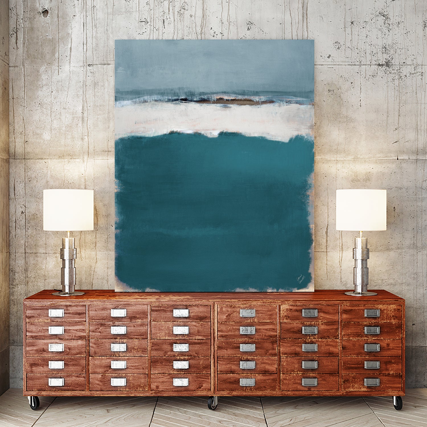 Deep Blue Sea Abstract by Lanie Loreth on GIANT ART - abstract deep