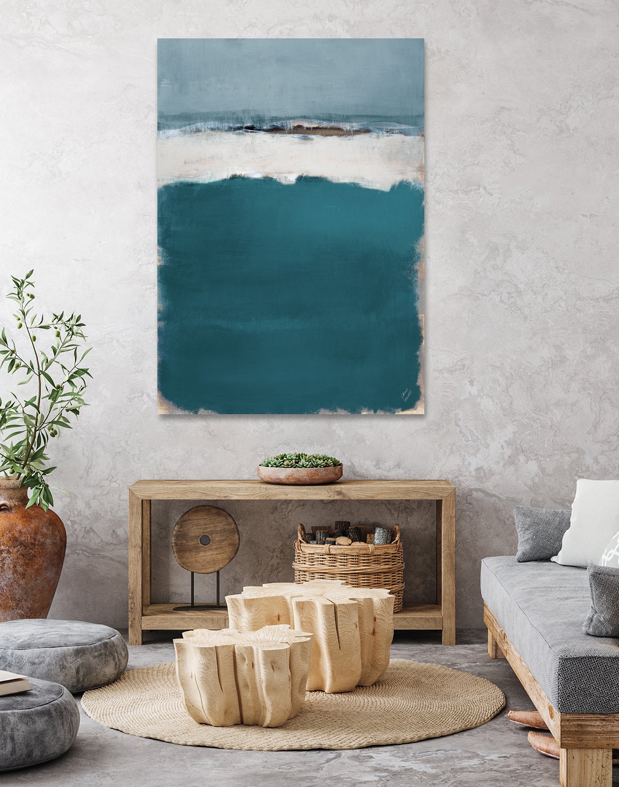 Deep Blue Sea Abstract by Lanie Loreth on GIANT ART - abstract deep