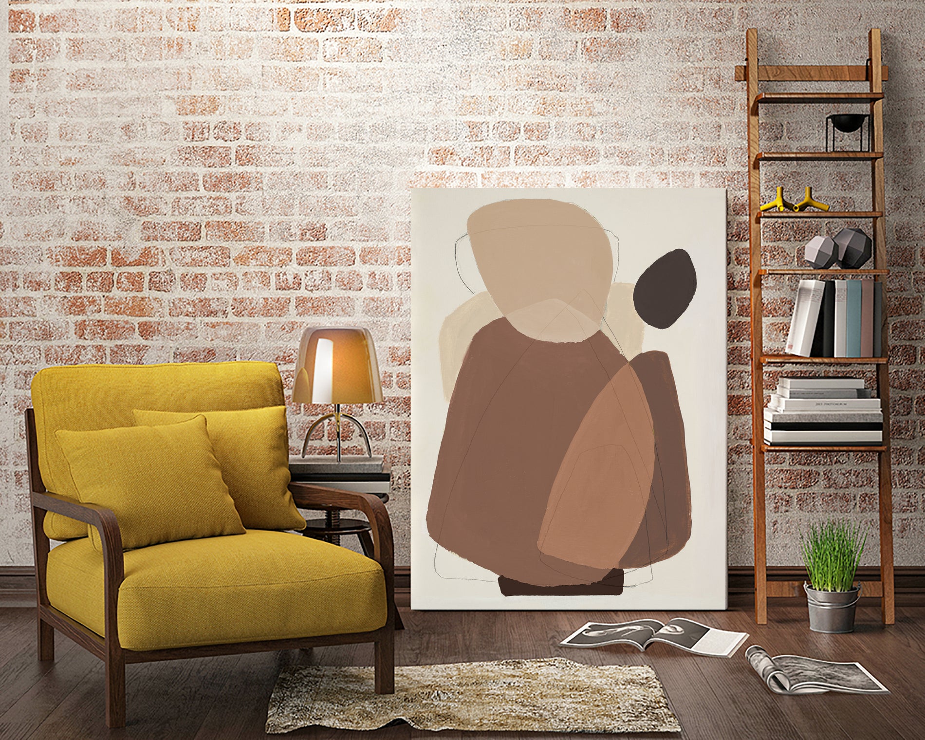 Midcentury In Brown II by Patricia Pinto on GIANT ART - abstract abstract