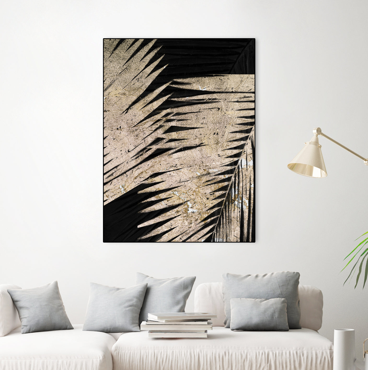 Neutral Palmas on Black I by Patricia Pinto on GIANT ART - palms palmas