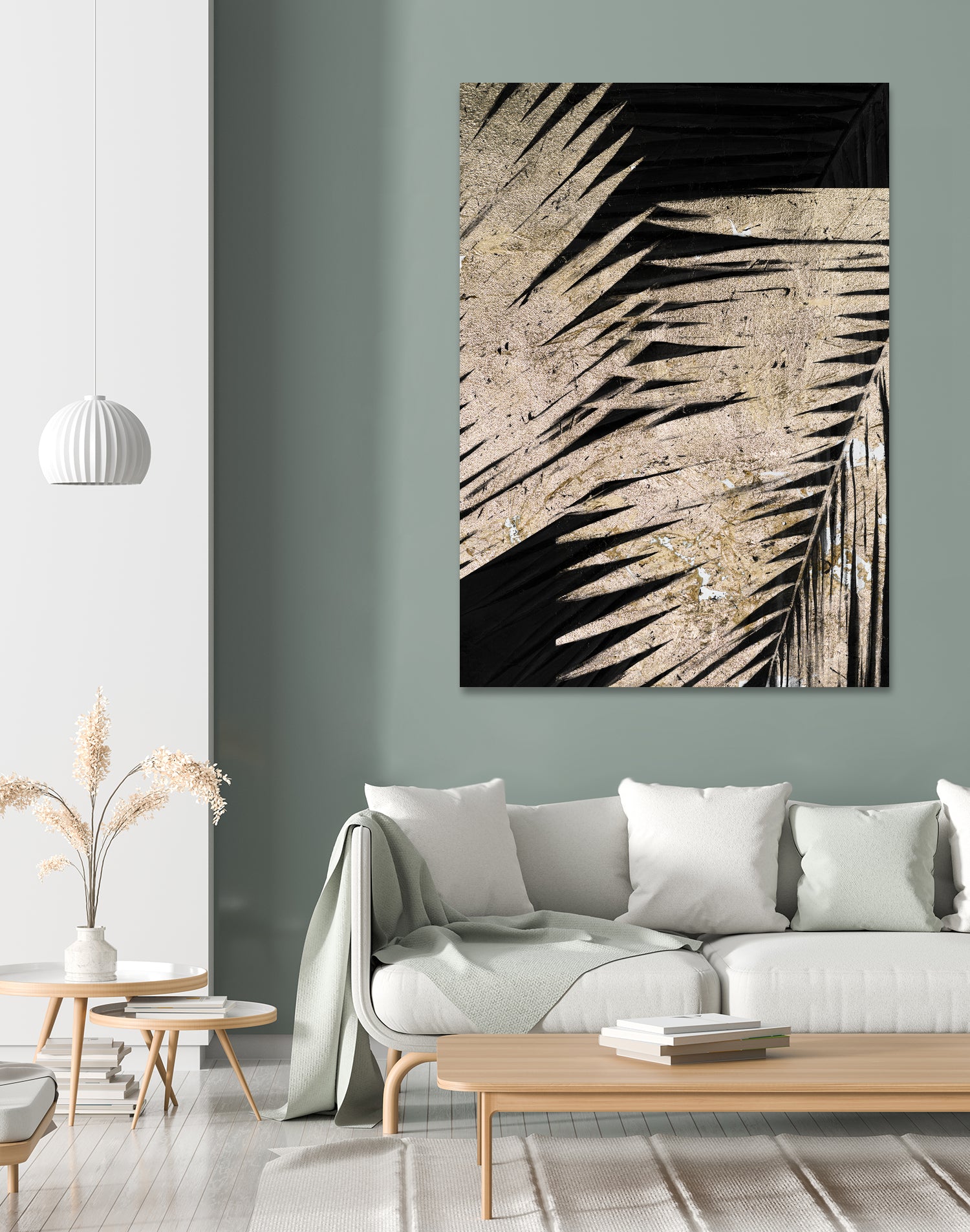 Neutral Palmas on Black I by Patricia Pinto on GIANT ART - palms palmas