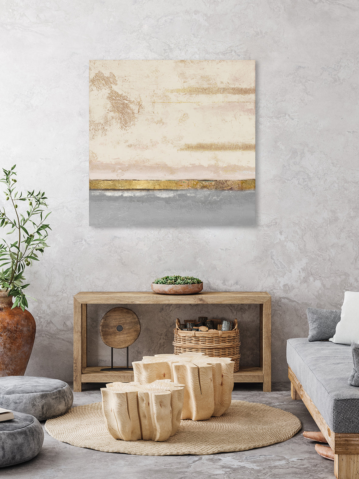 Soft Sea Landscape Square by Patricia Pinto on GIANT ART - abstract soft