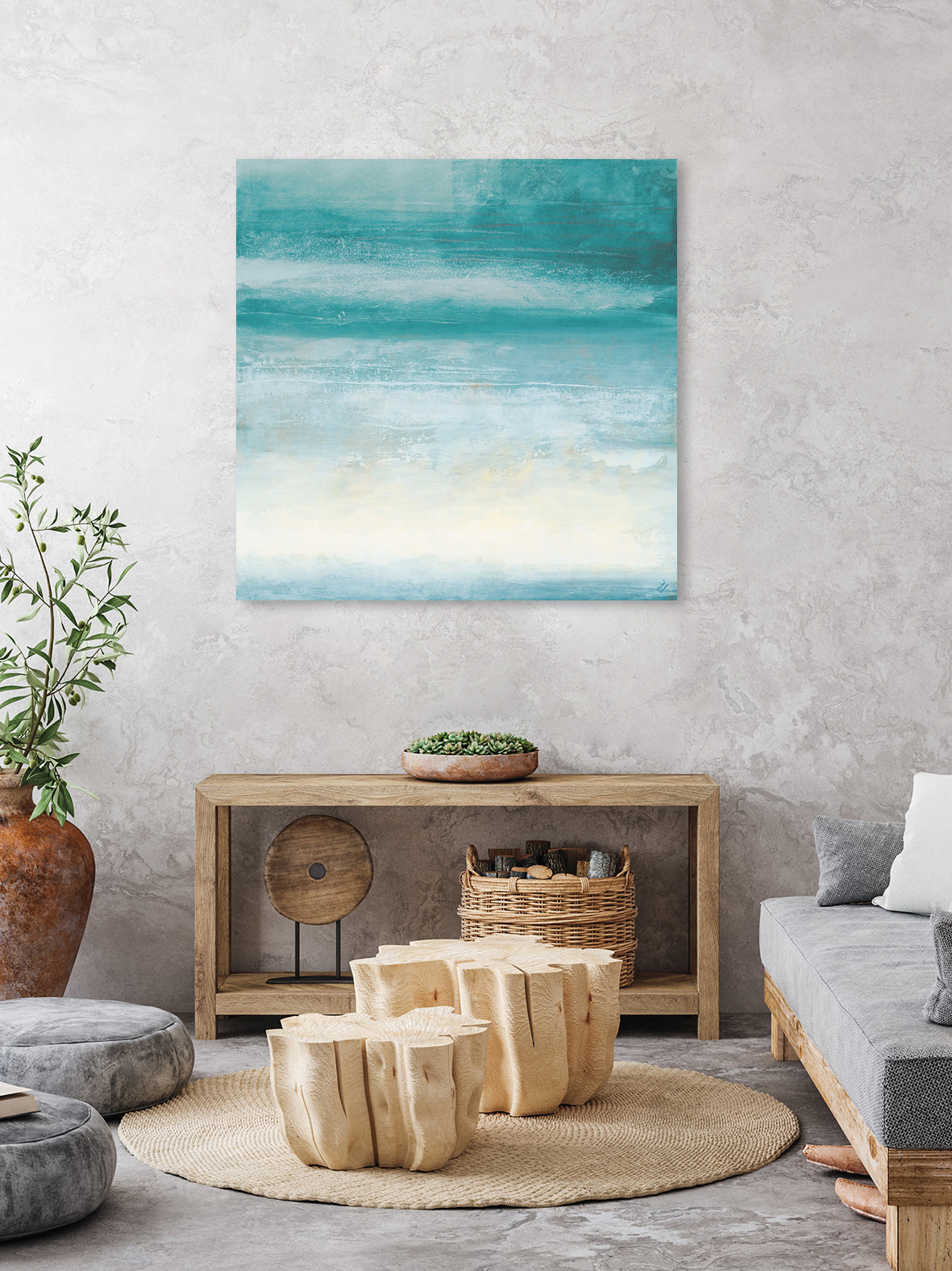 Stormy Skies In Blue I by Michael Marcon on GIANT ART - abstract blue