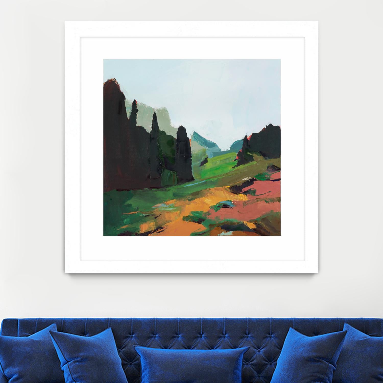 Green Alpine Meadow by Julie Denise on GIANT ART -  abstract