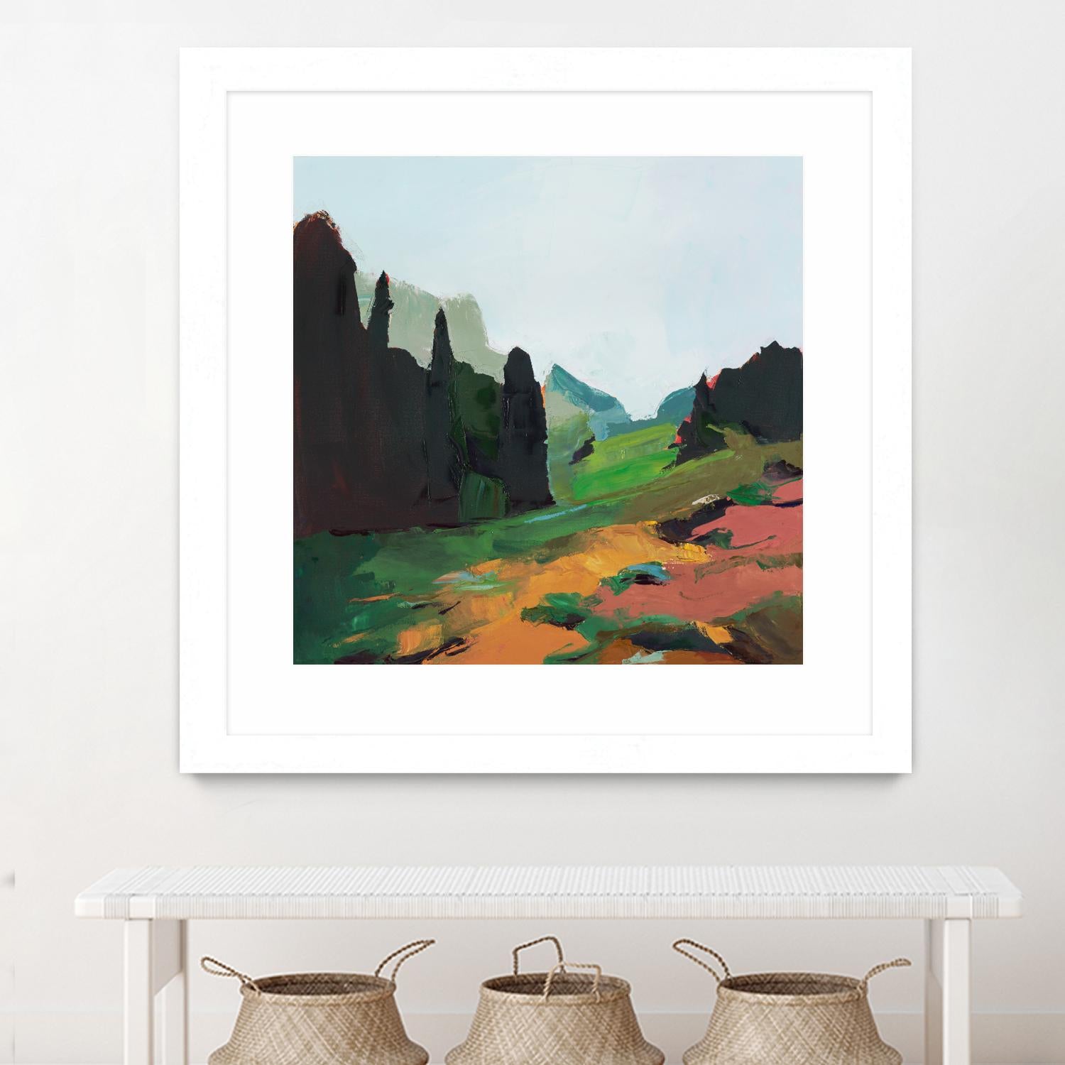 Green Alpine Meadow by Julie Denise on GIANT ART -  abstract