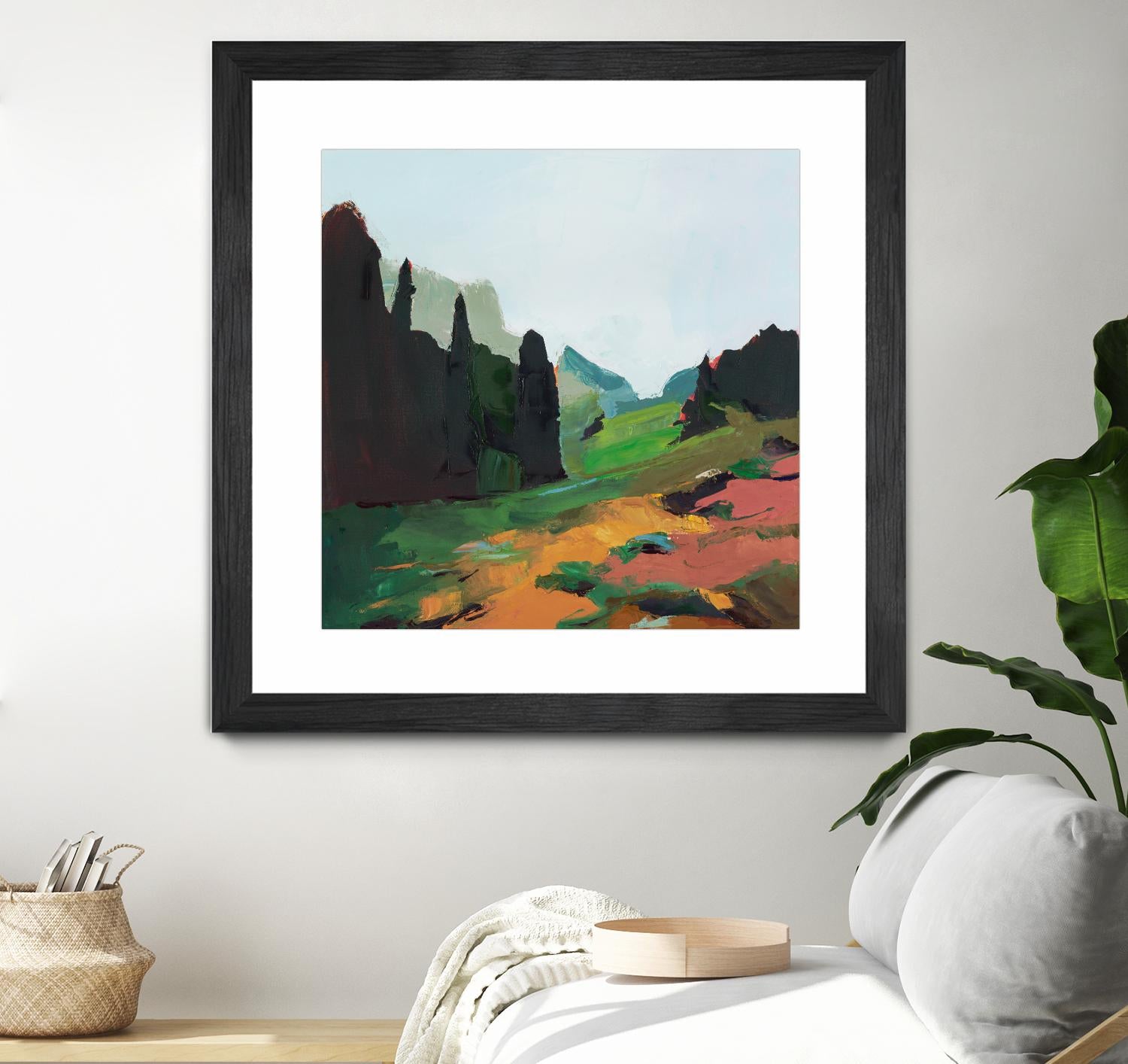 Green Alpine Meadow by Julie Denise on GIANT ART -  abstract