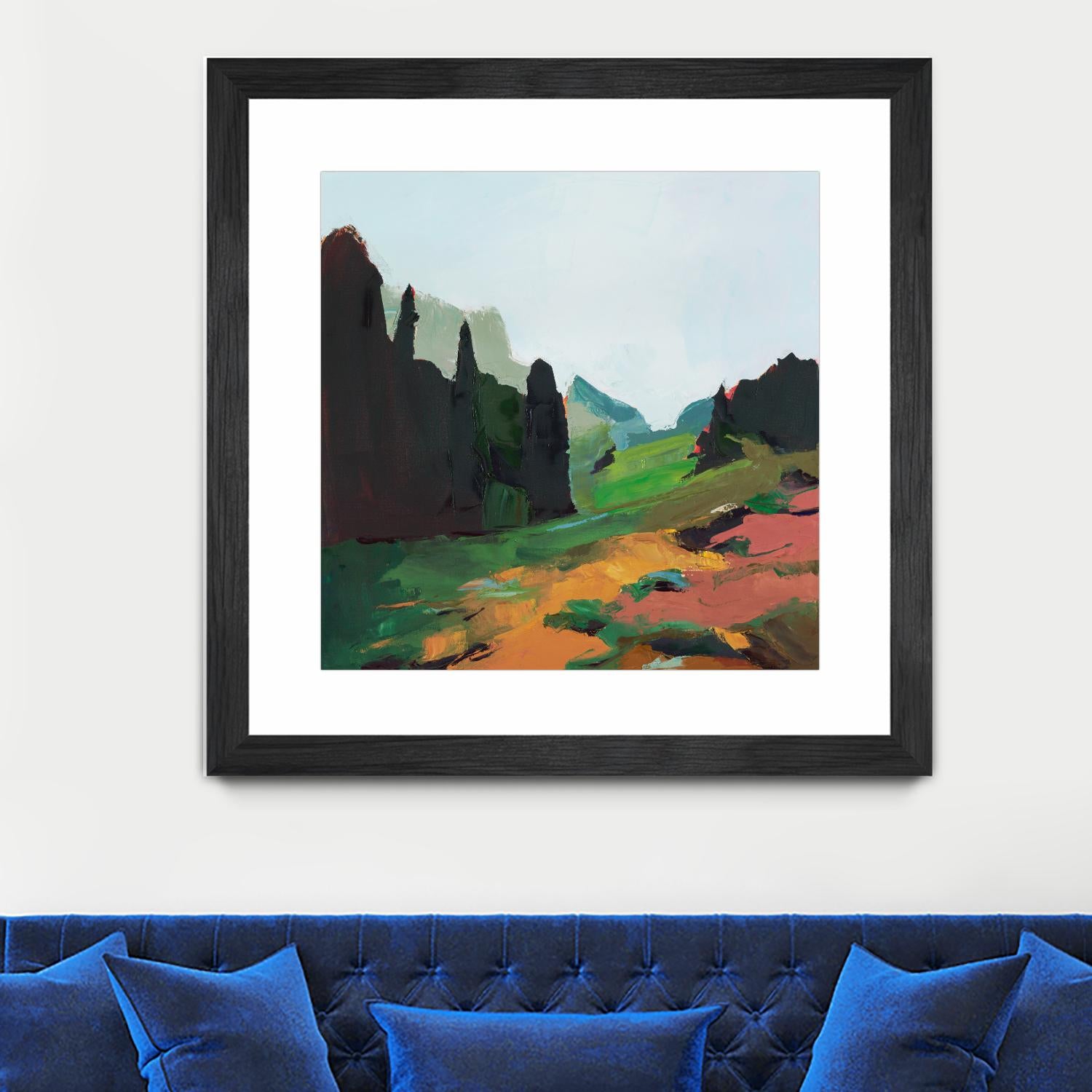 Green Alpine Meadow by Julie Denise on GIANT ART -  abstract