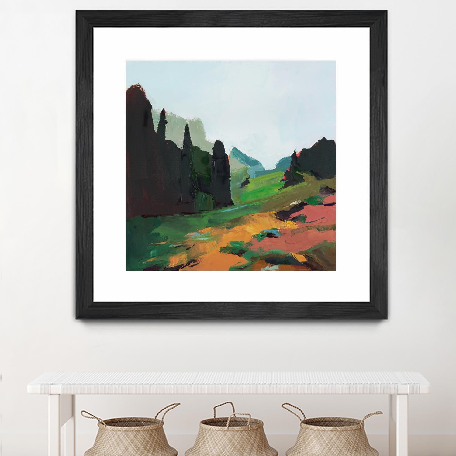 Green Alpine Meadow by Julie Denise on GIANT ART -  abstract