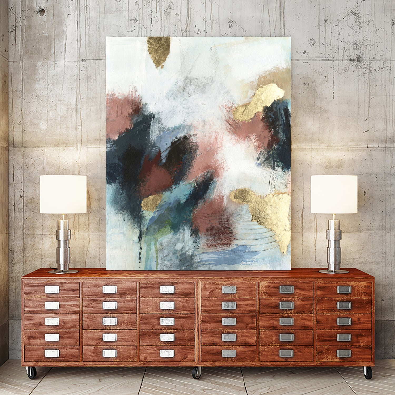 Gold Farallon I by Victoria Barnes on GIANT ART - abstract geometrics abstract