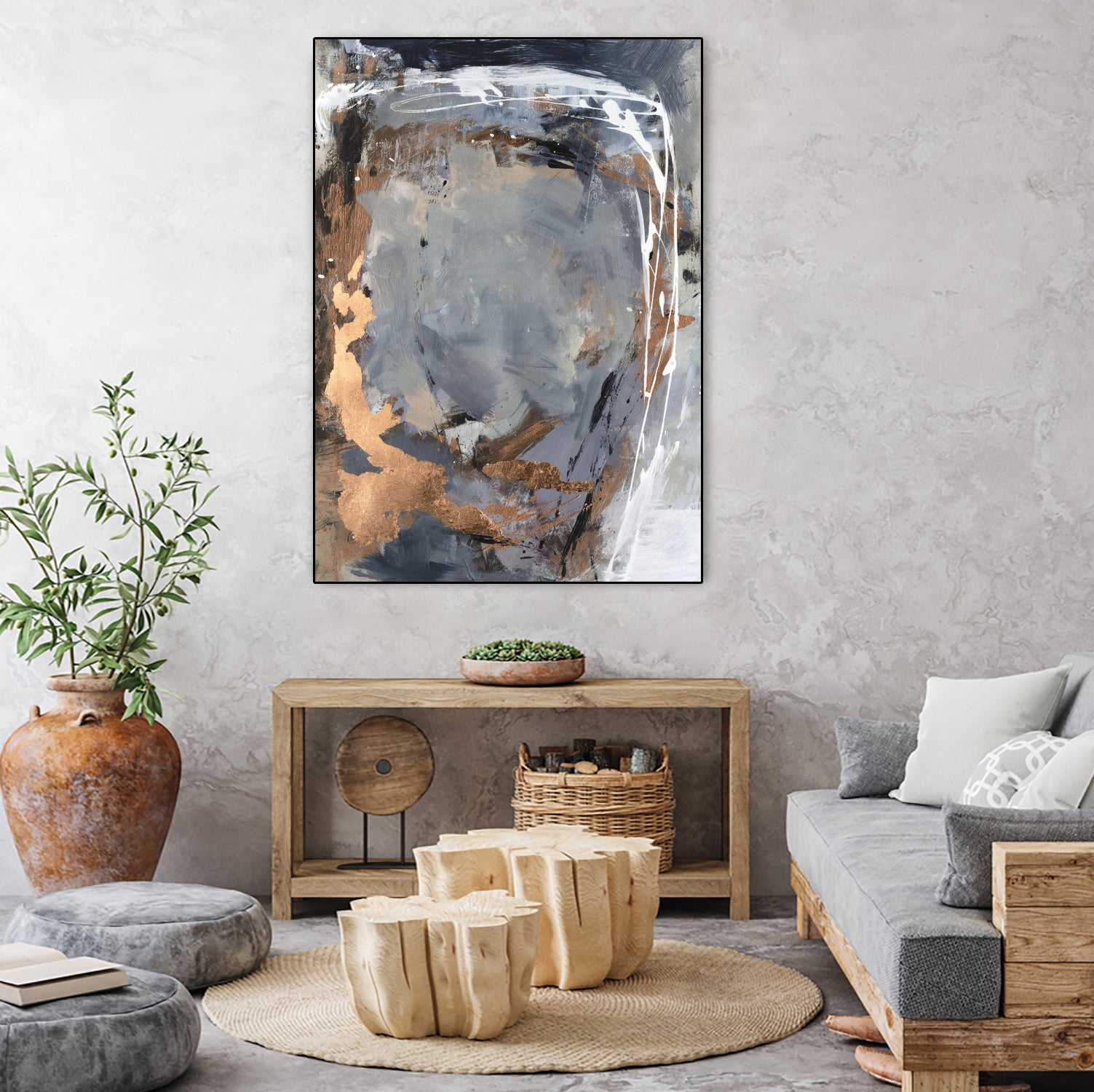 Copper Crested Twilight I by Victoria Barnes on GIANT ART - abstract geometrics abstract